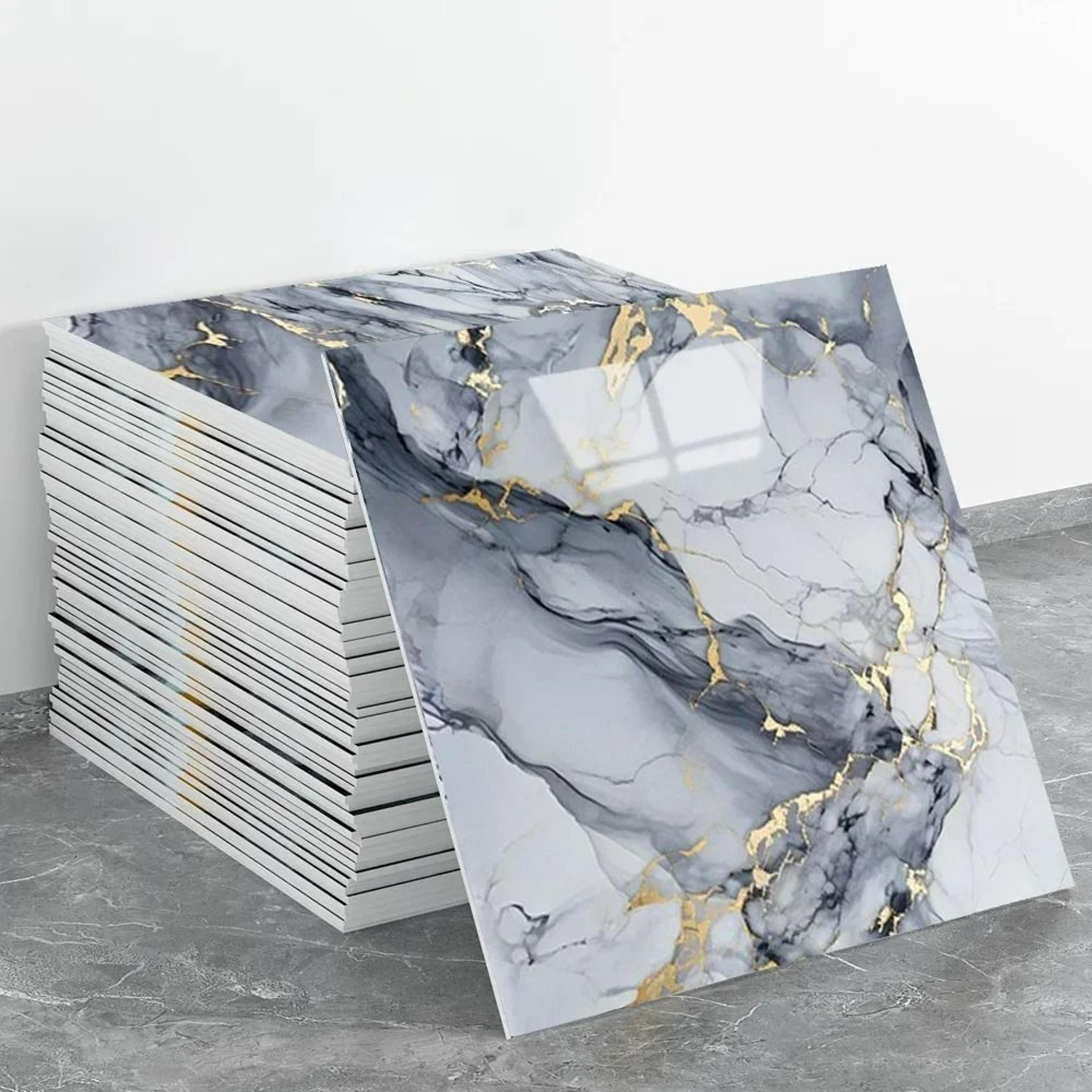 10Pack 3D SelfAdhesive Waterproof Marble Tile Wall Stickers 8
