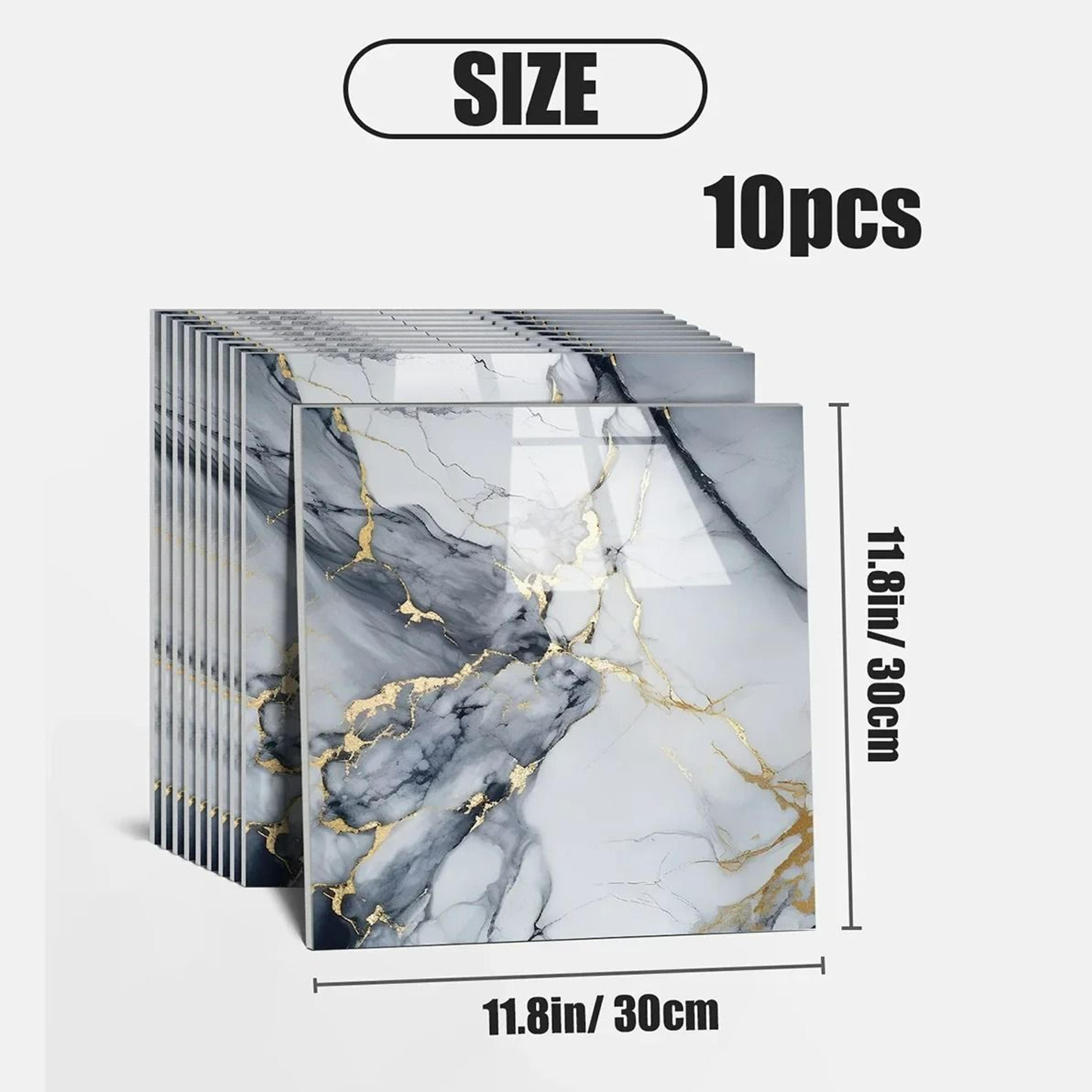 10Pack 3D SelfAdhesive Waterproof Marble Tile Wall Stickers 5