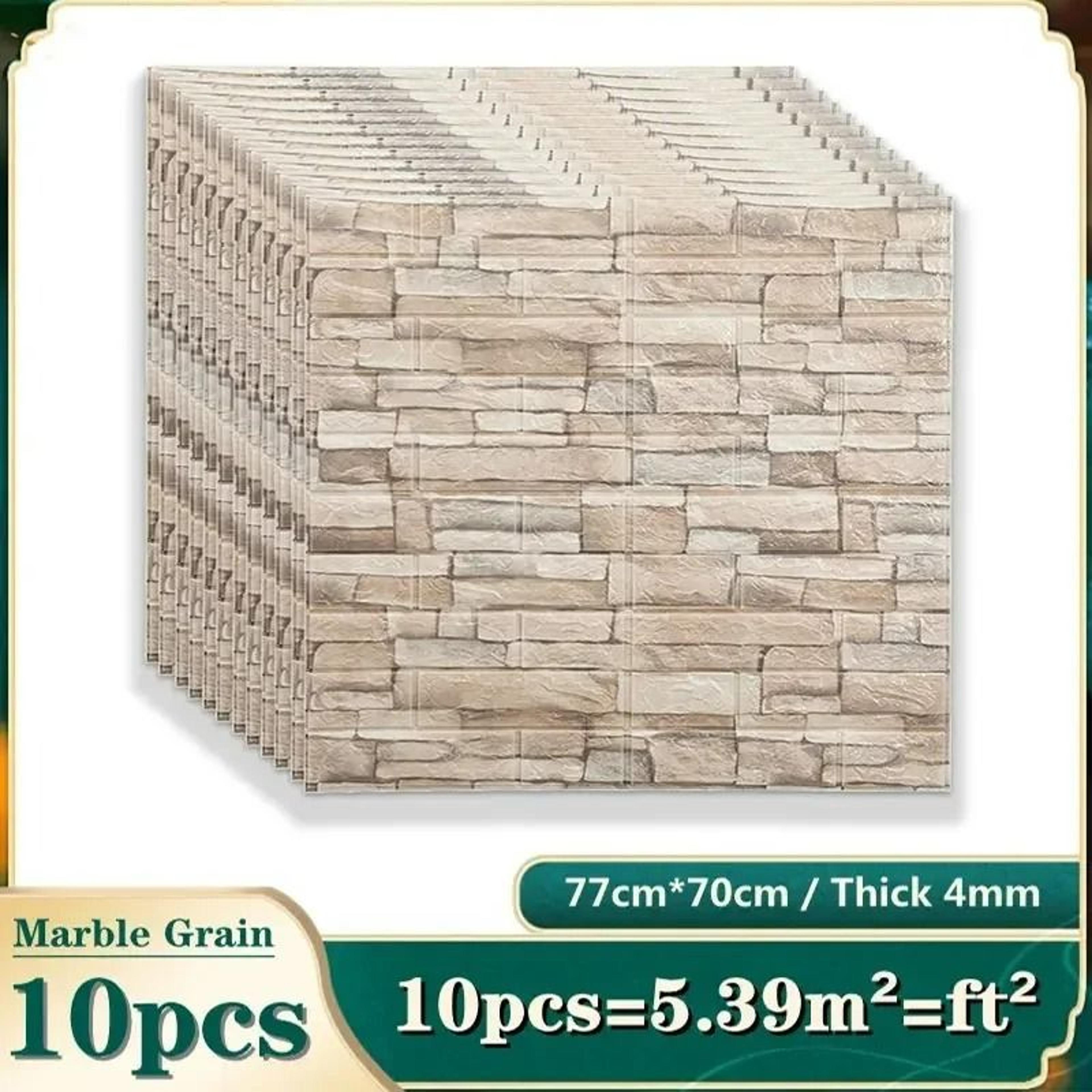 10Pack 3D Foam Brick Waterproof SelfAdhesive Wall Stickers 2