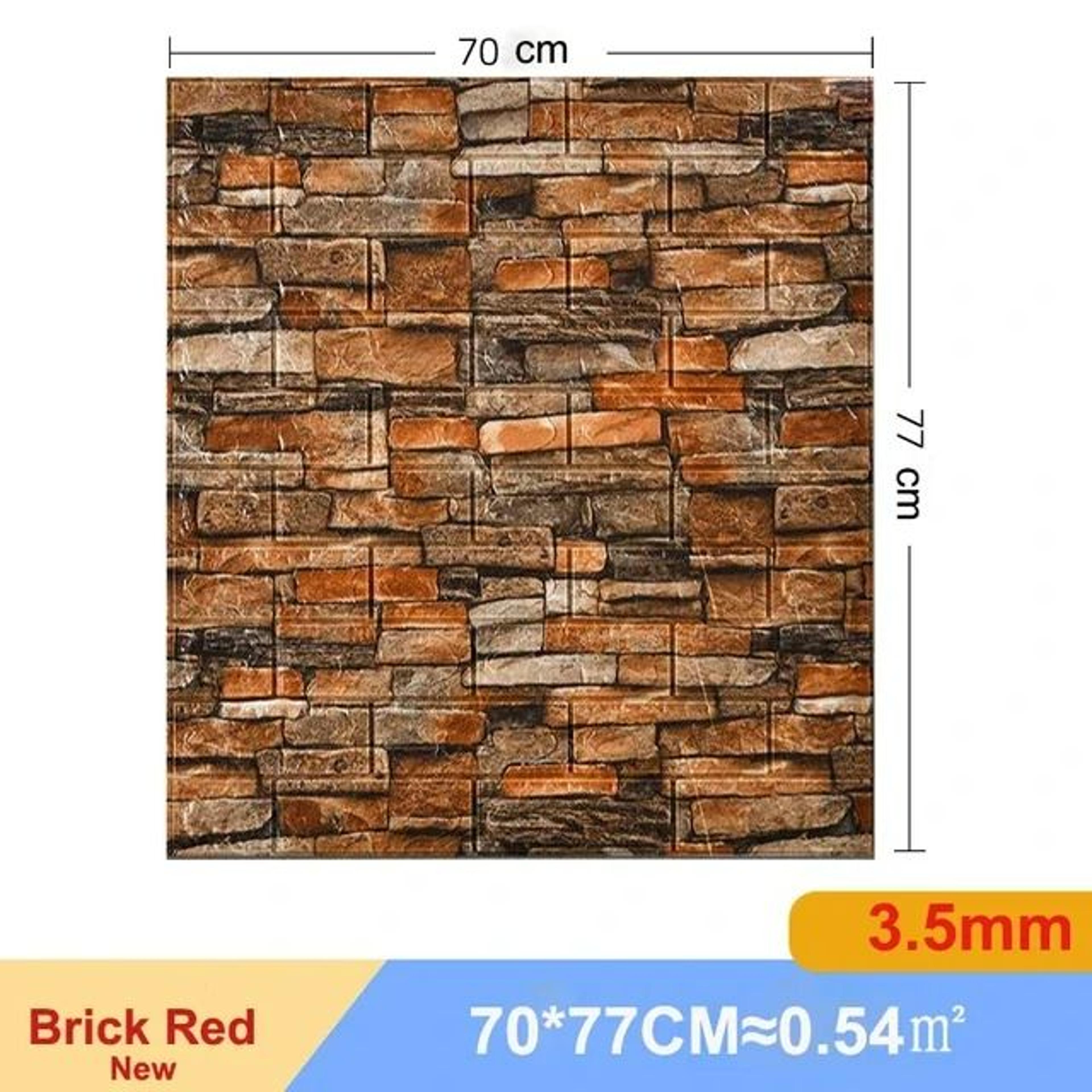 10Pack 3D Foam Brick Waterproof SelfAdhesive Wall Stickers 9