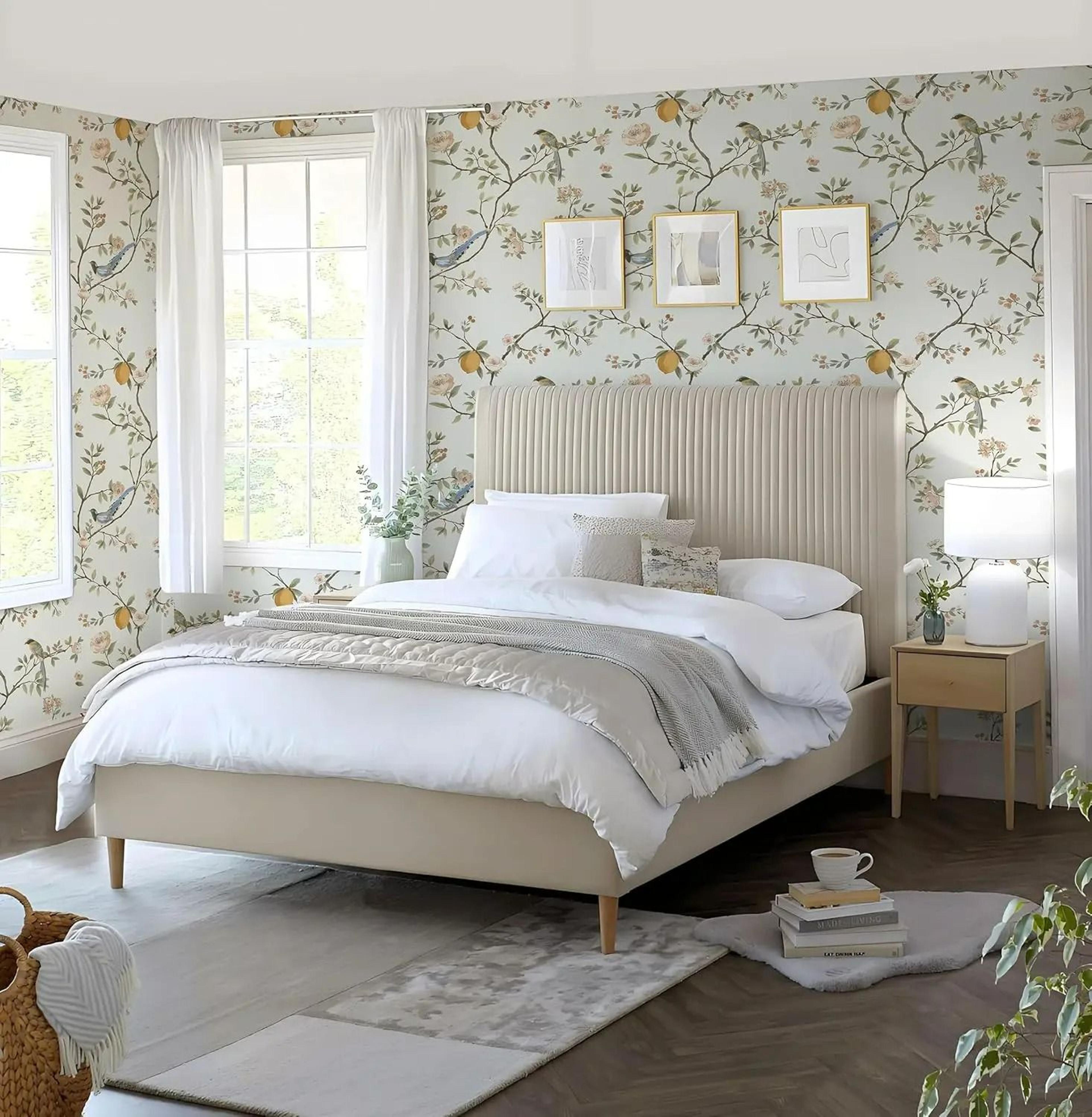 Floral Birds Peel And Stick Wallpaper Roll 4