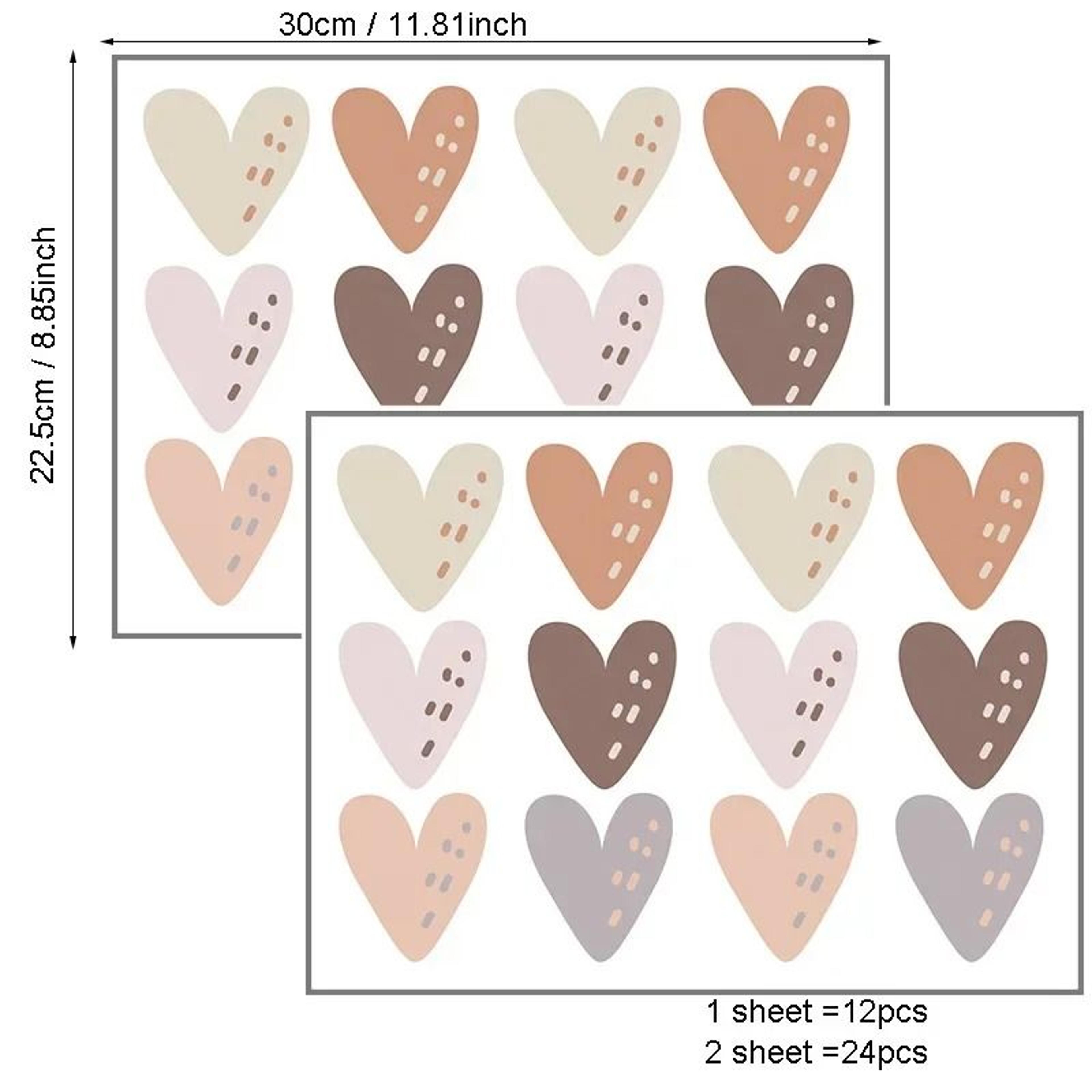 24Piece Heart Wall Sticker Decal Set 5