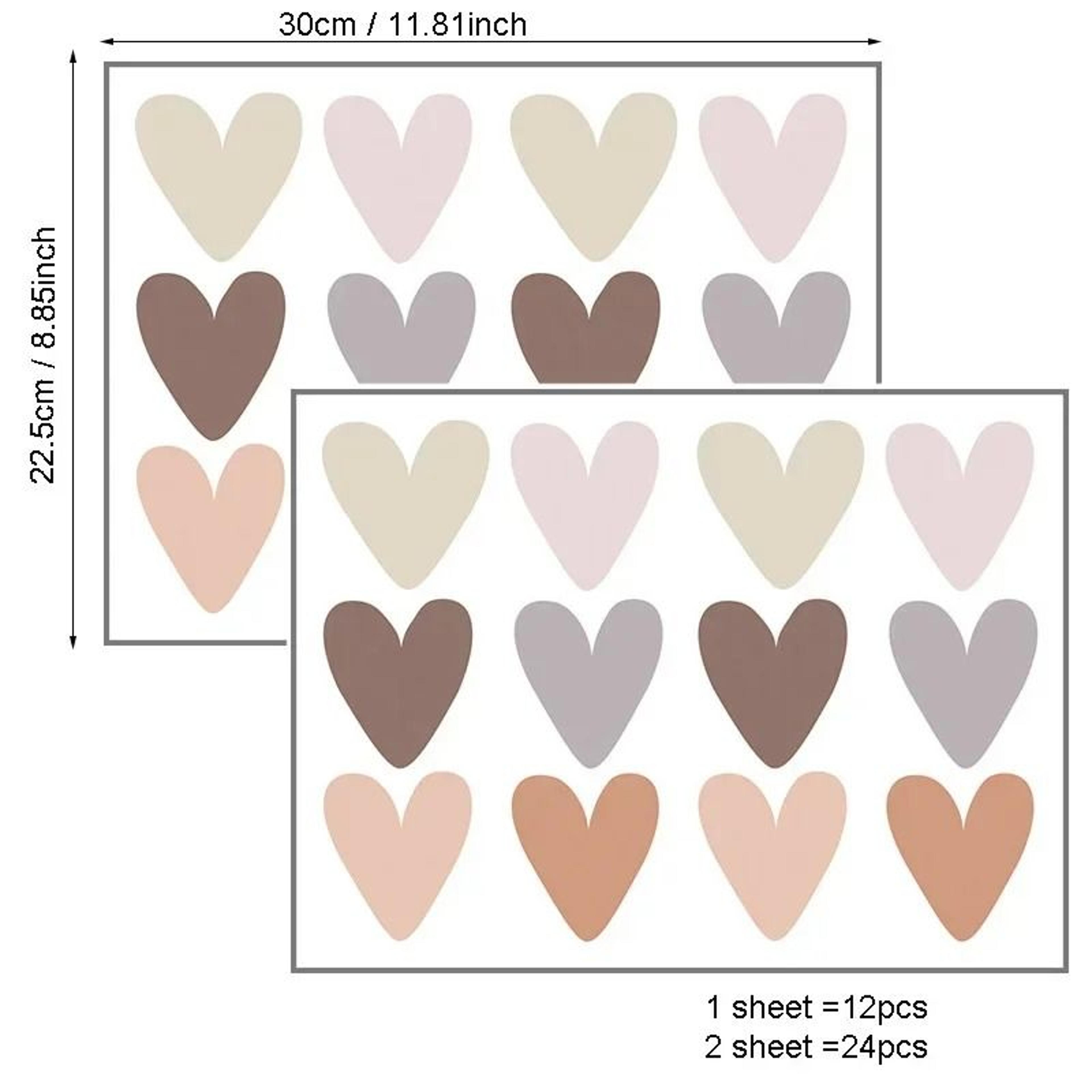 24Piece Heart Wall Sticker Decal Set 7