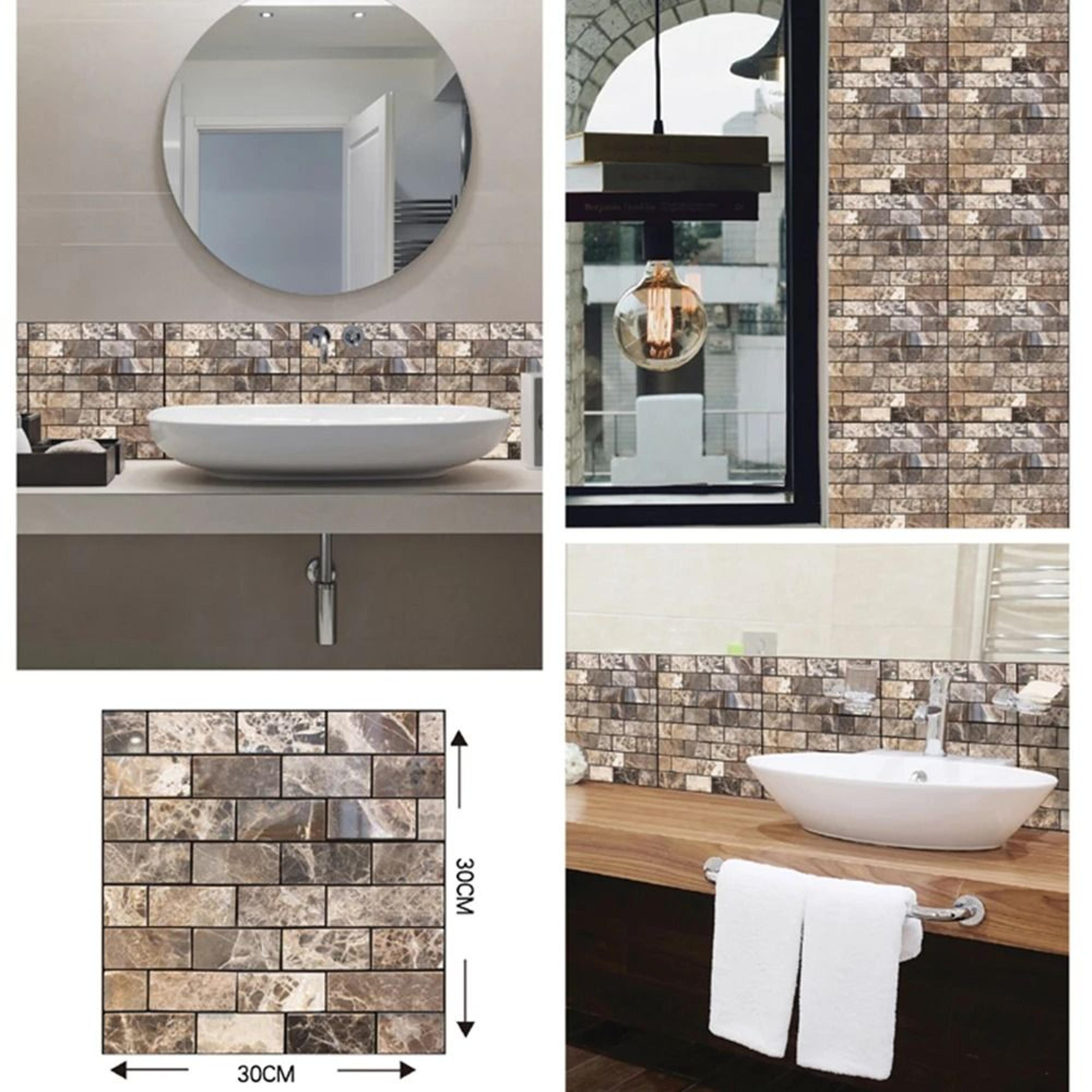 5Pack Retro 3D SelfAdhesive Subway Tile Wall Panels 3