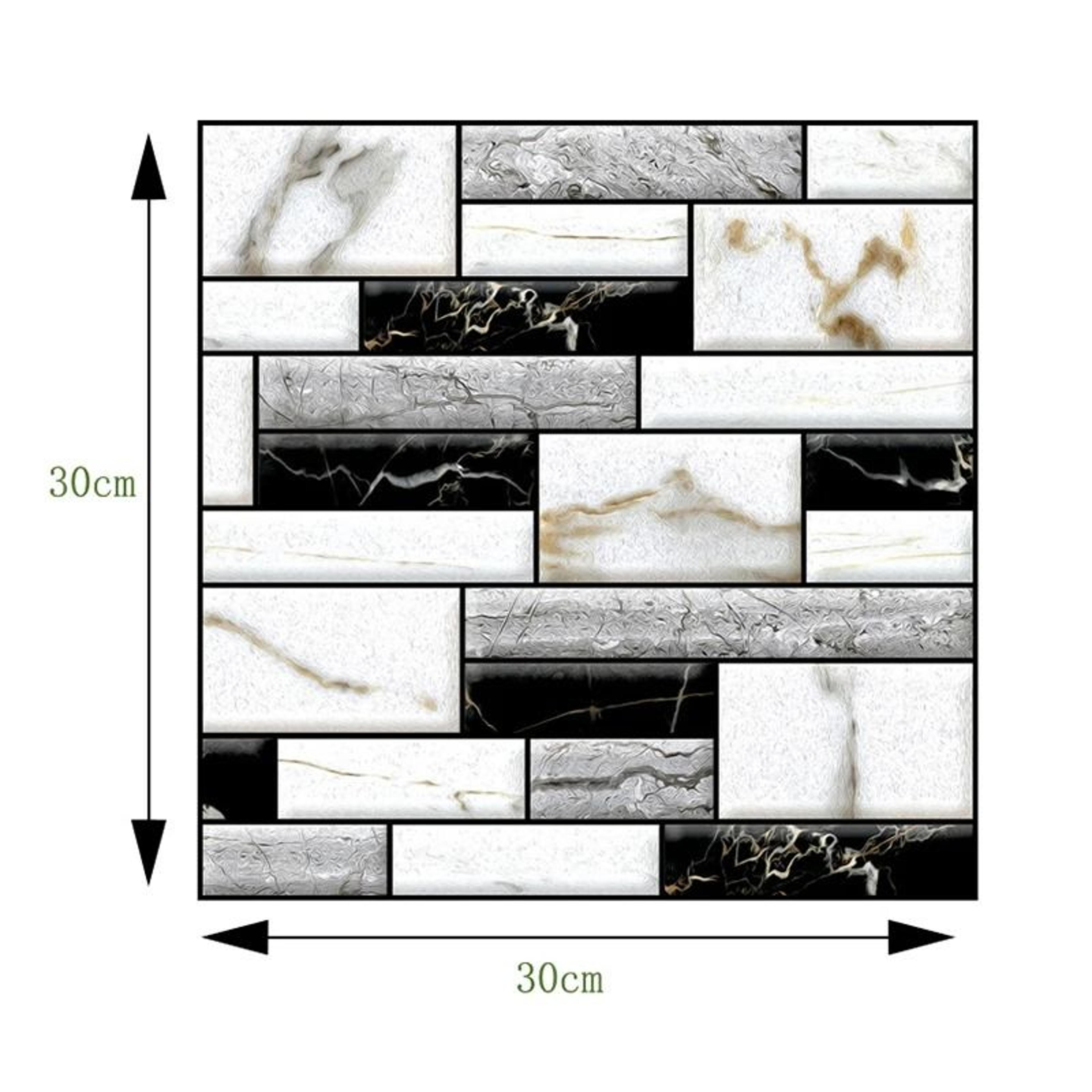 5Pack Retro 3D SelfAdhesive Subway Tile Wall Panels 15