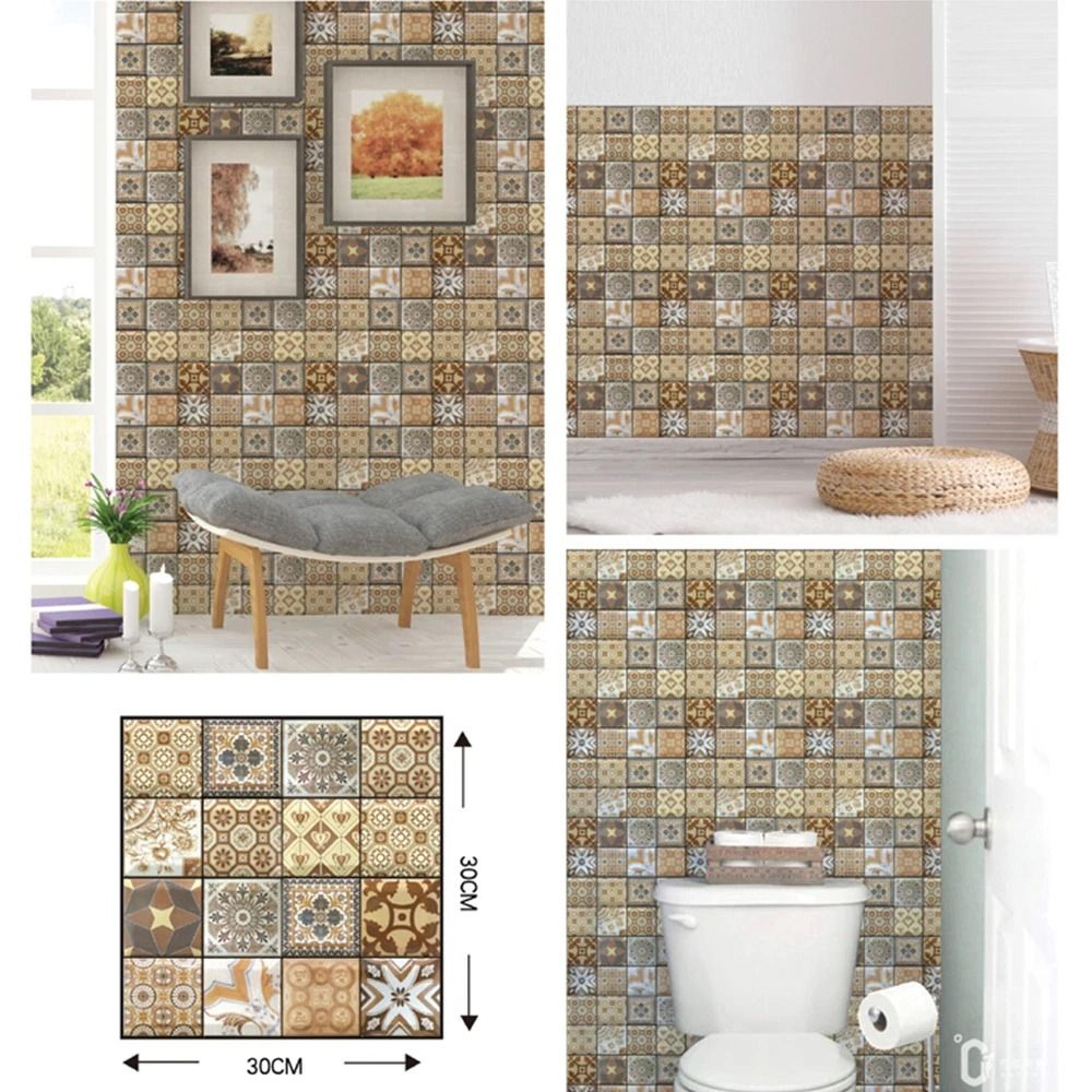 5Pack Retro 3D SelfAdhesive Subway Tile Wall Panels 2