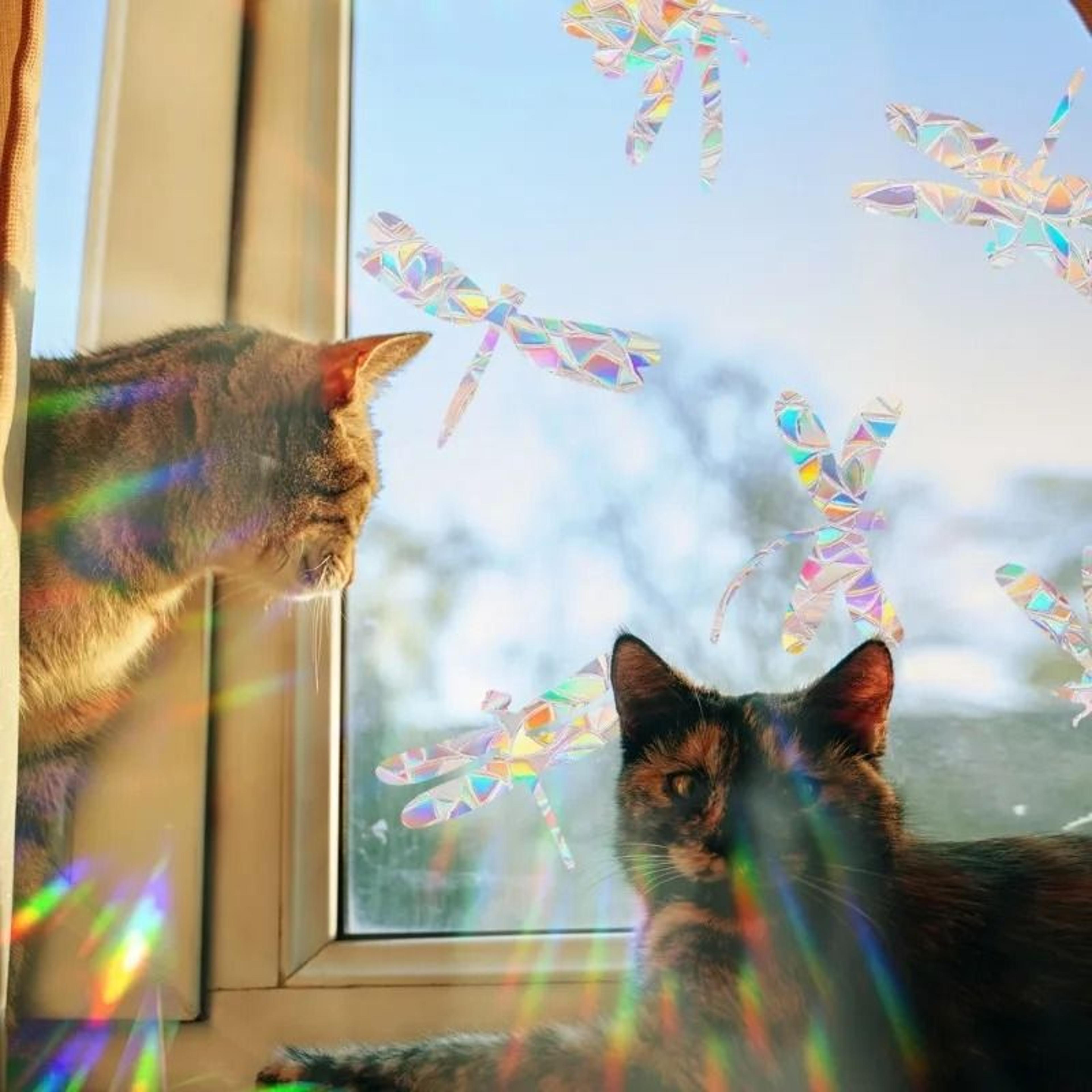 Rainbow Maker Suncatcher Electrostatic Window Prism Sticker Set 4
