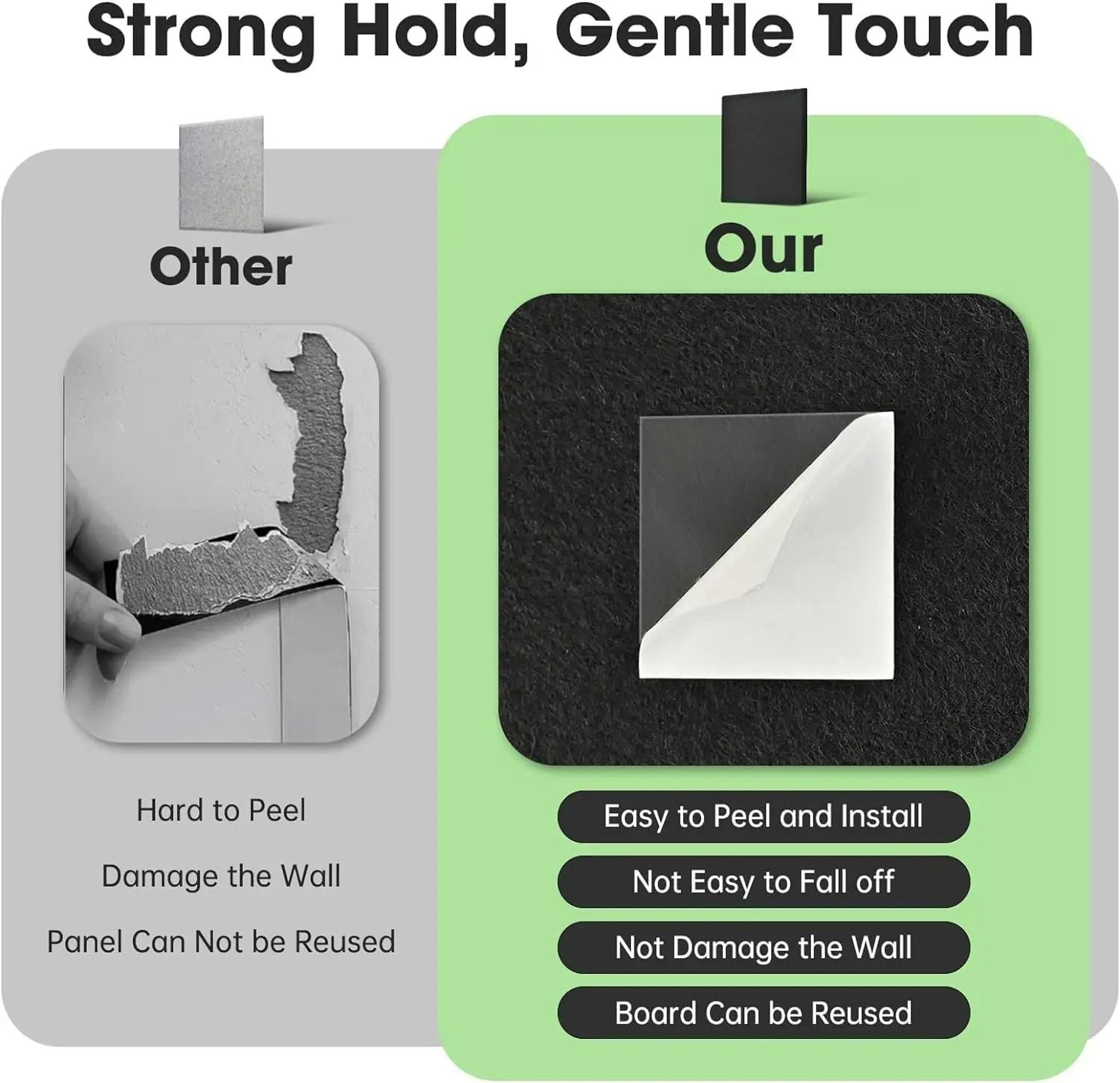 6Pack Large SelfAdhesive Felt Bulletin Board Tiles 4
