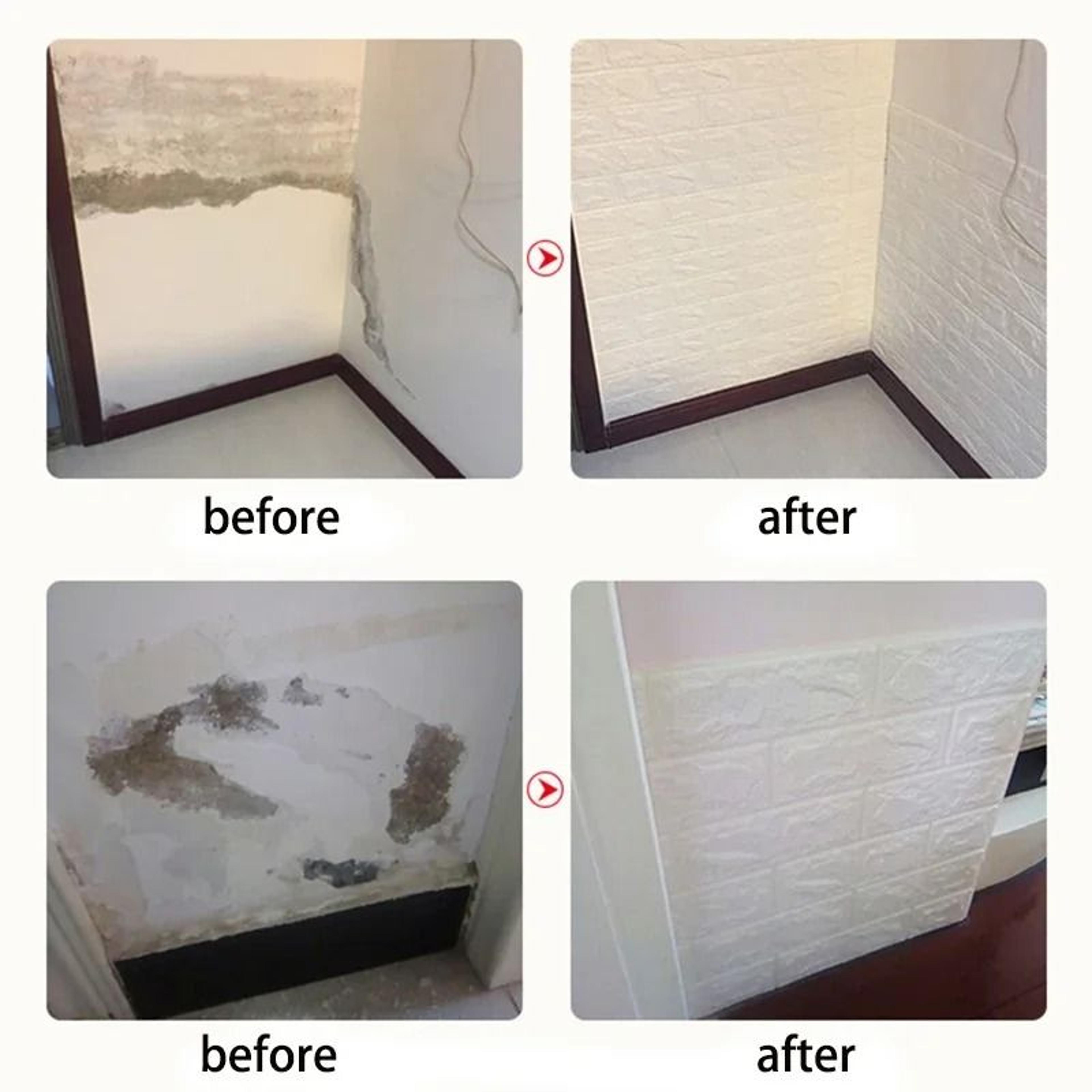 3D Soft AntiCollision Foam Brick SelfAdhesive Wallpaper Roll 3