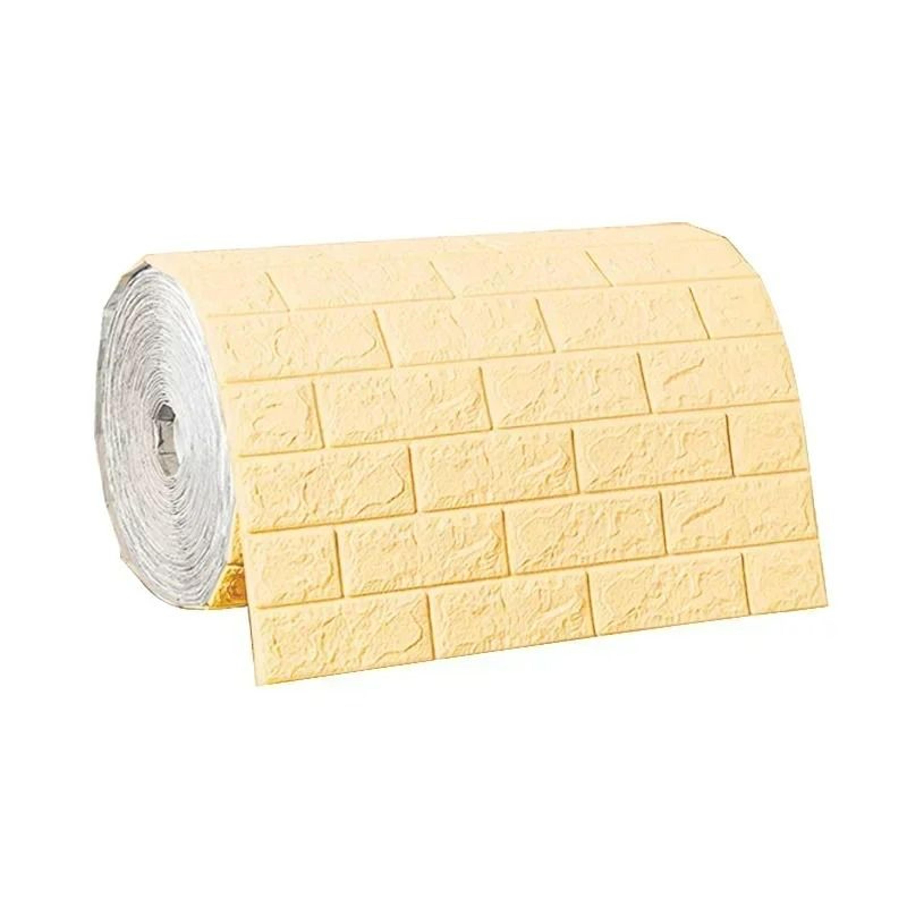 3D Soft AntiCollision Foam Brick SelfAdhesive Wallpaper Roll 12