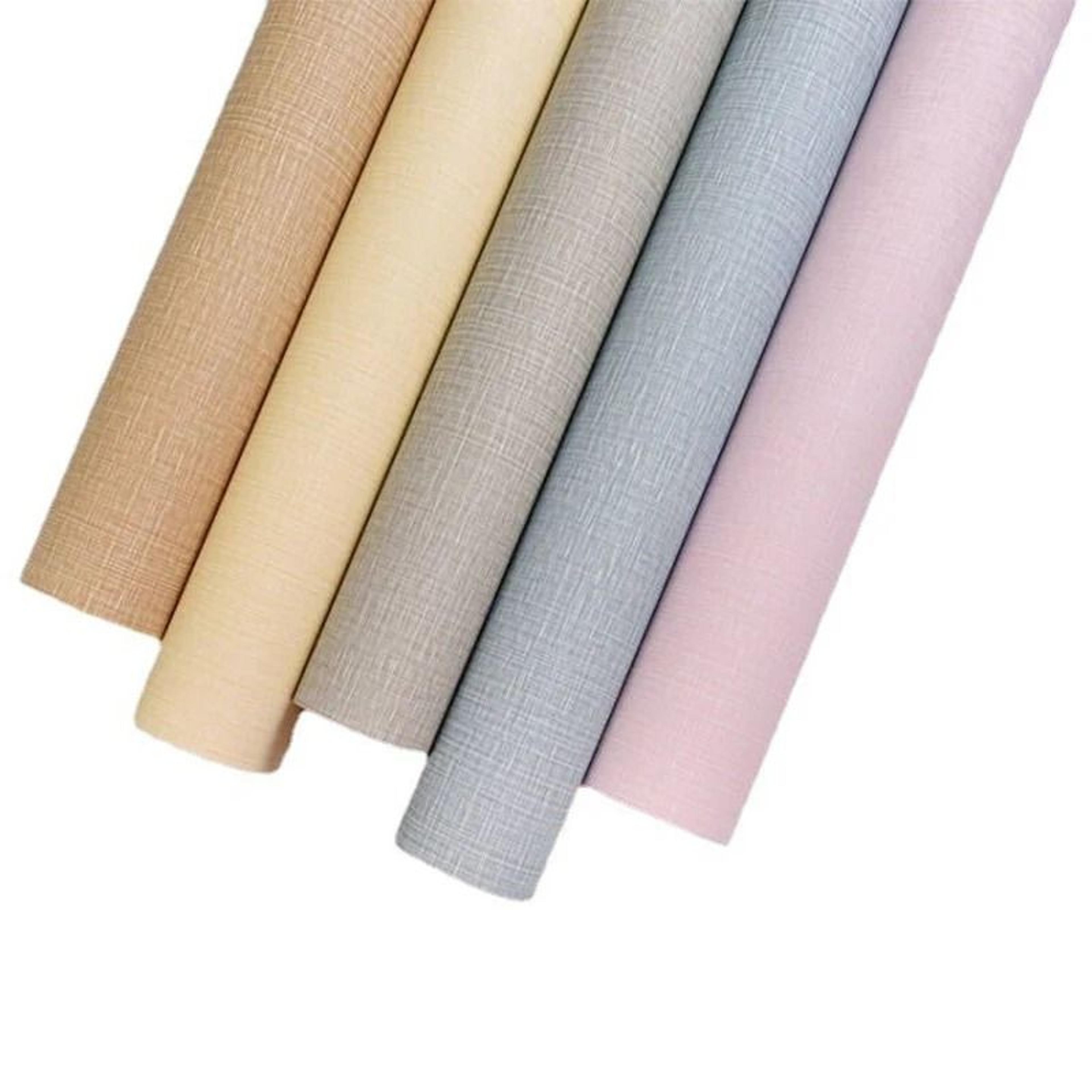 Waterproof Solid Color Linen Textured SelfAdhesive Wallpaper 6
