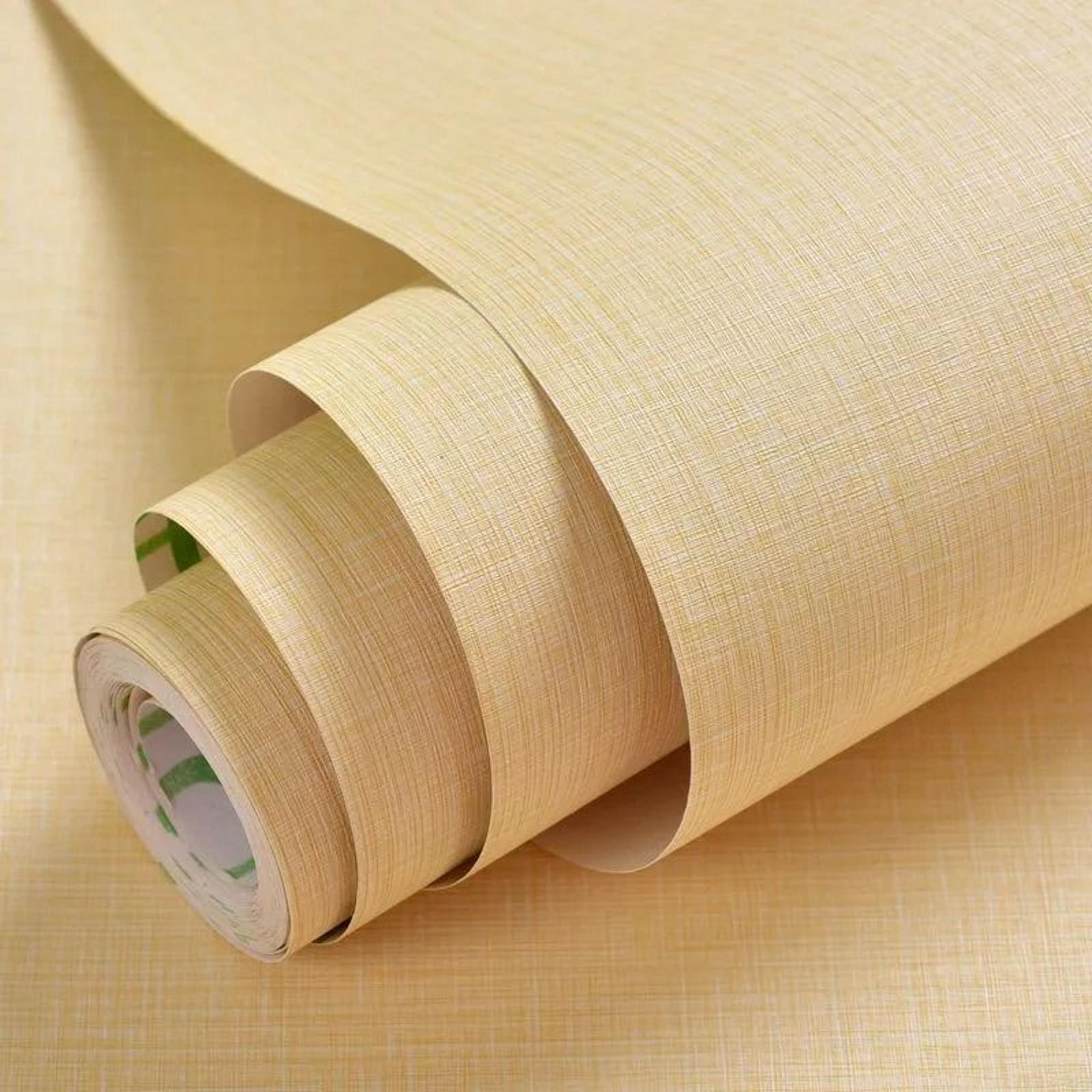 Waterproof Solid Color Linen Textured SelfAdhesive Wallpaper 9