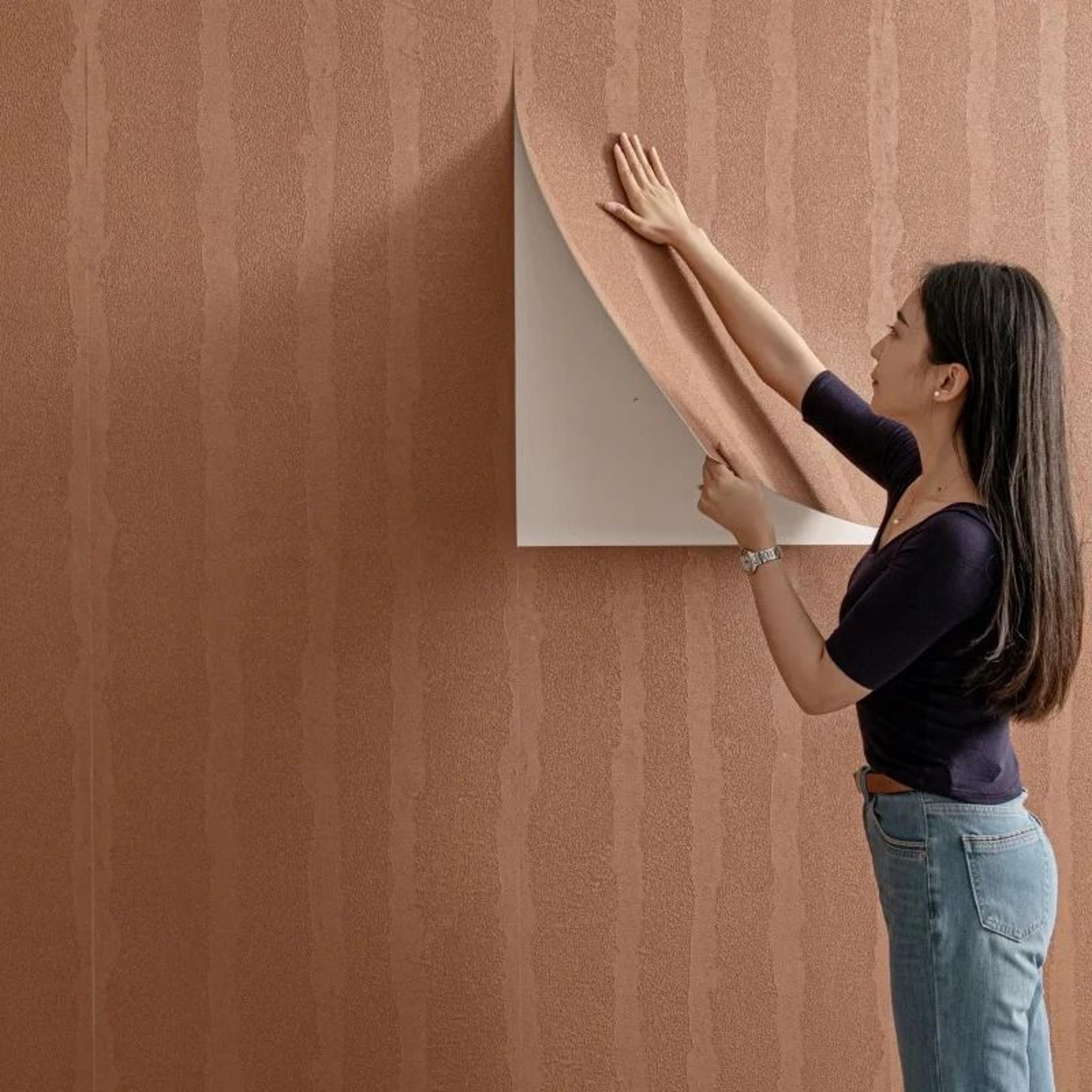 Stone Textured Flexible Roman Travertine Slate Wallpaper Roll 3