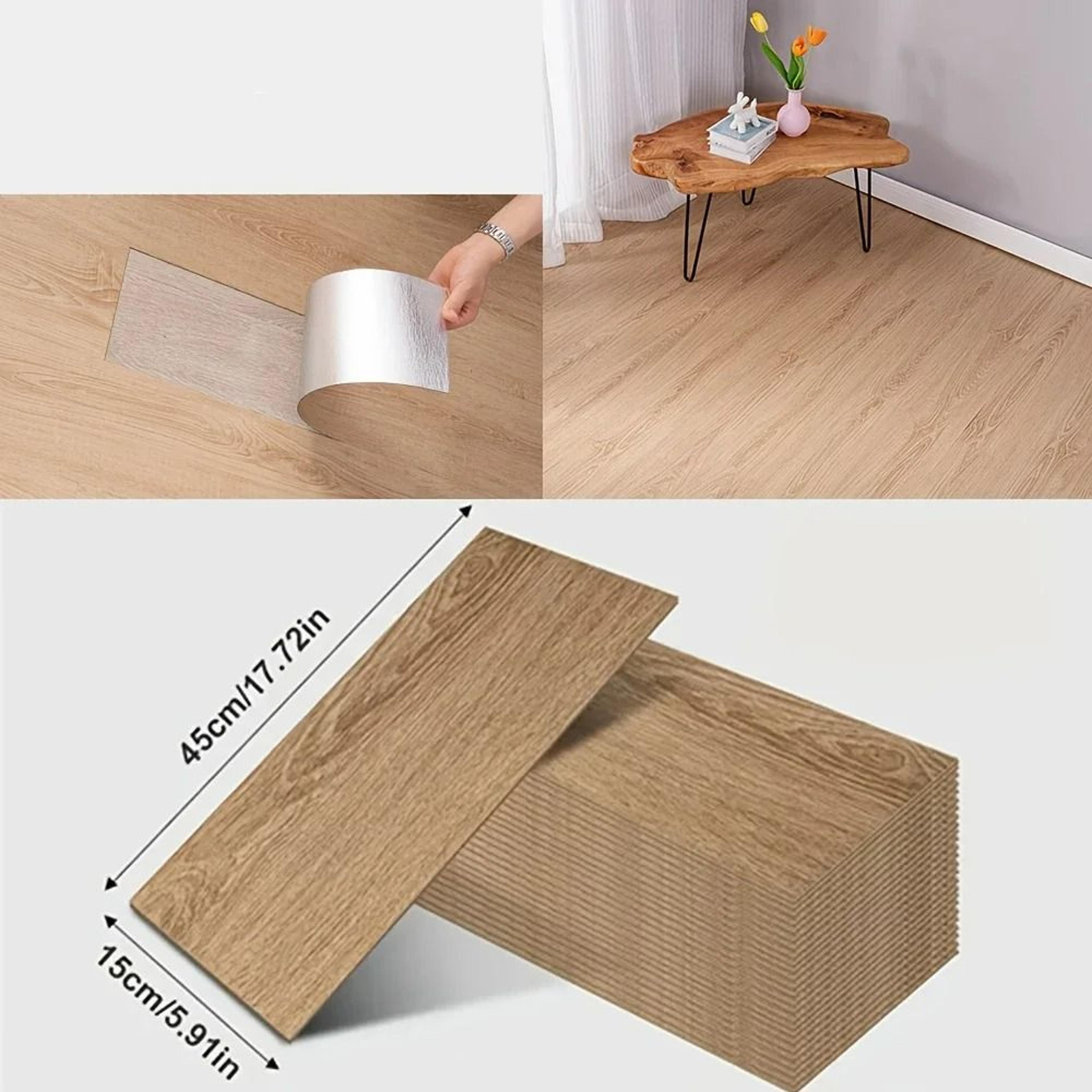 32Piece SelfAdhesive WoodGrain Vinyl Flooring Planks 4