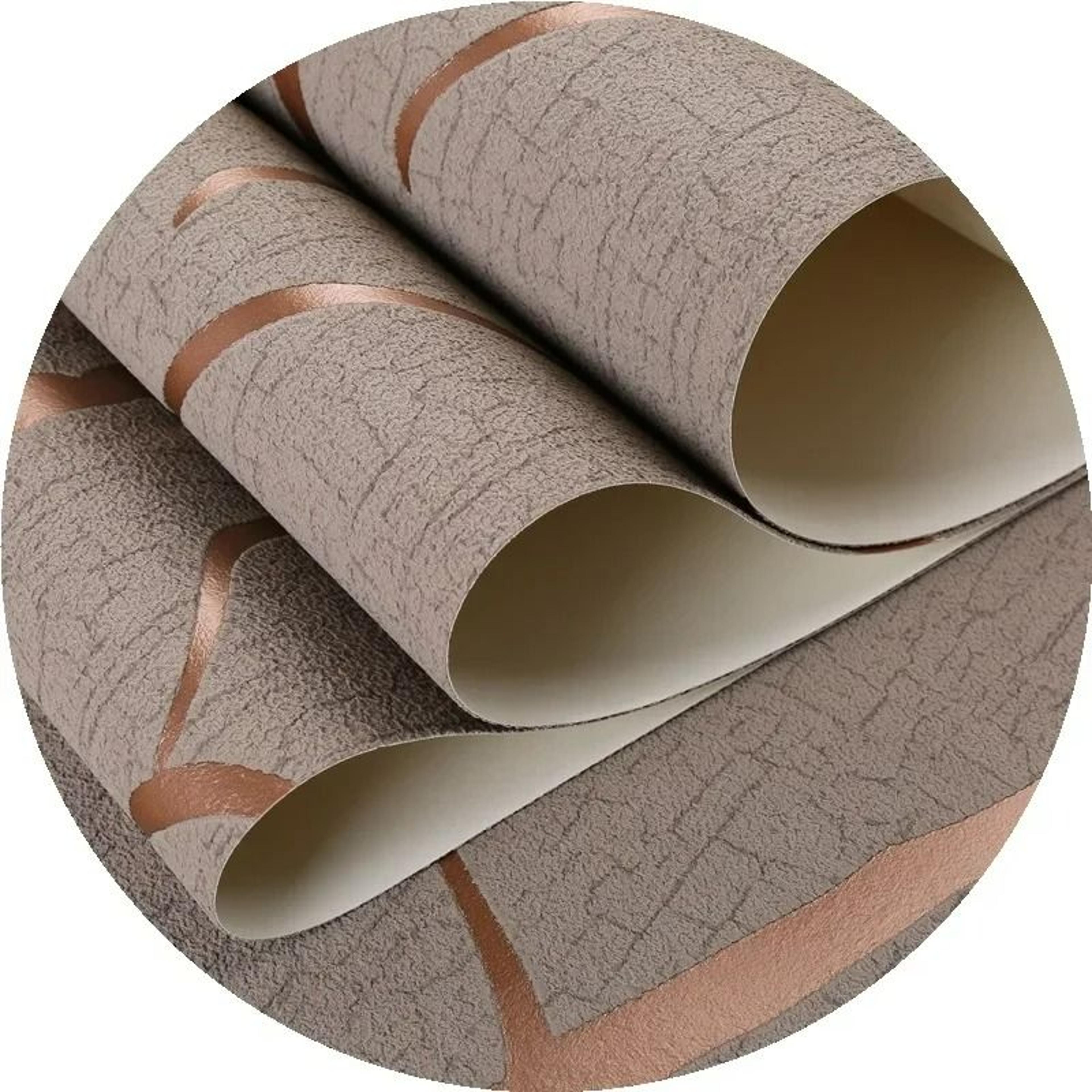 Modern Minimalist Line Deerskin Velvet NonWoven Wallpaper Roll 4