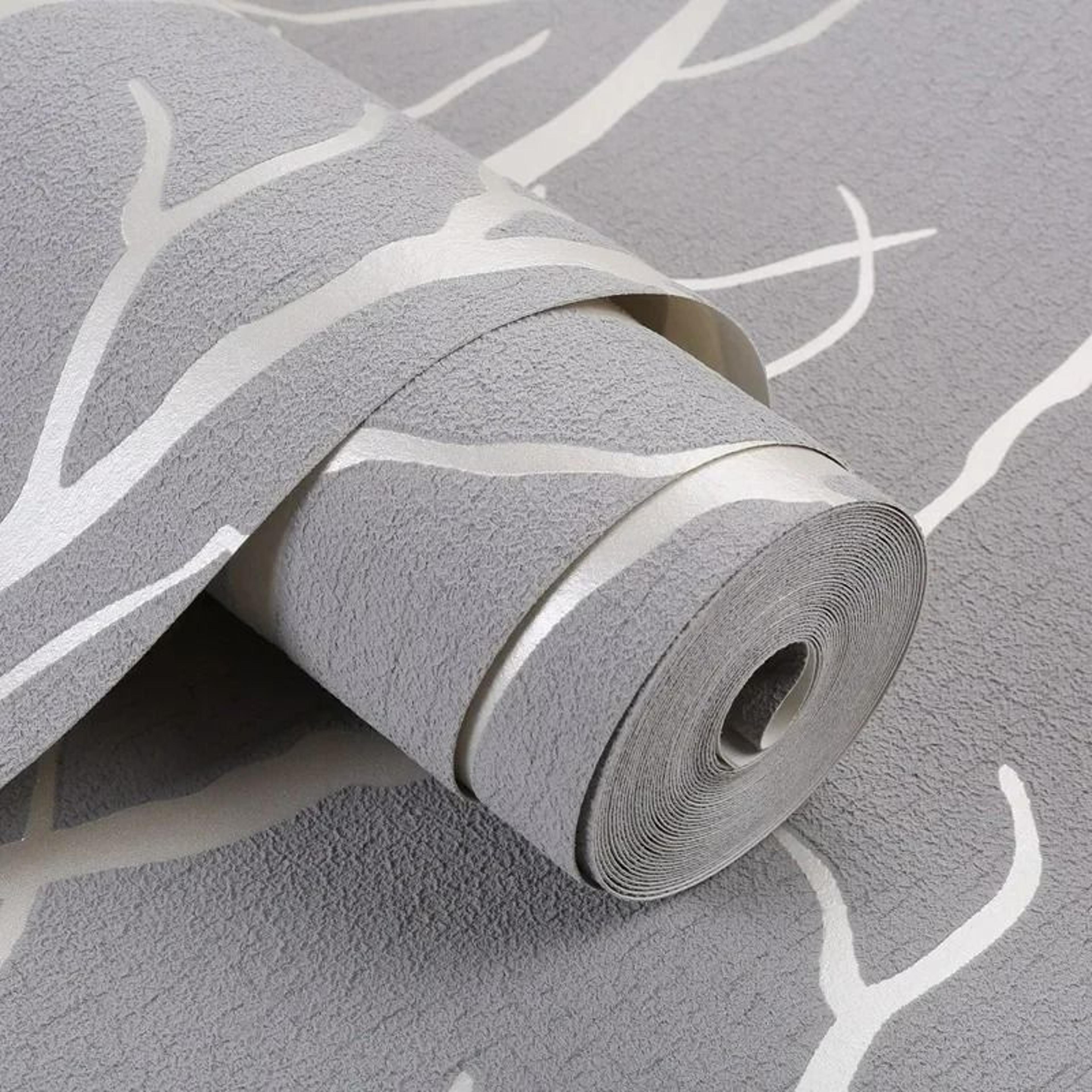 Modern Minimalist Line Deerskin Velvet NonWoven Wallpaper Roll 8