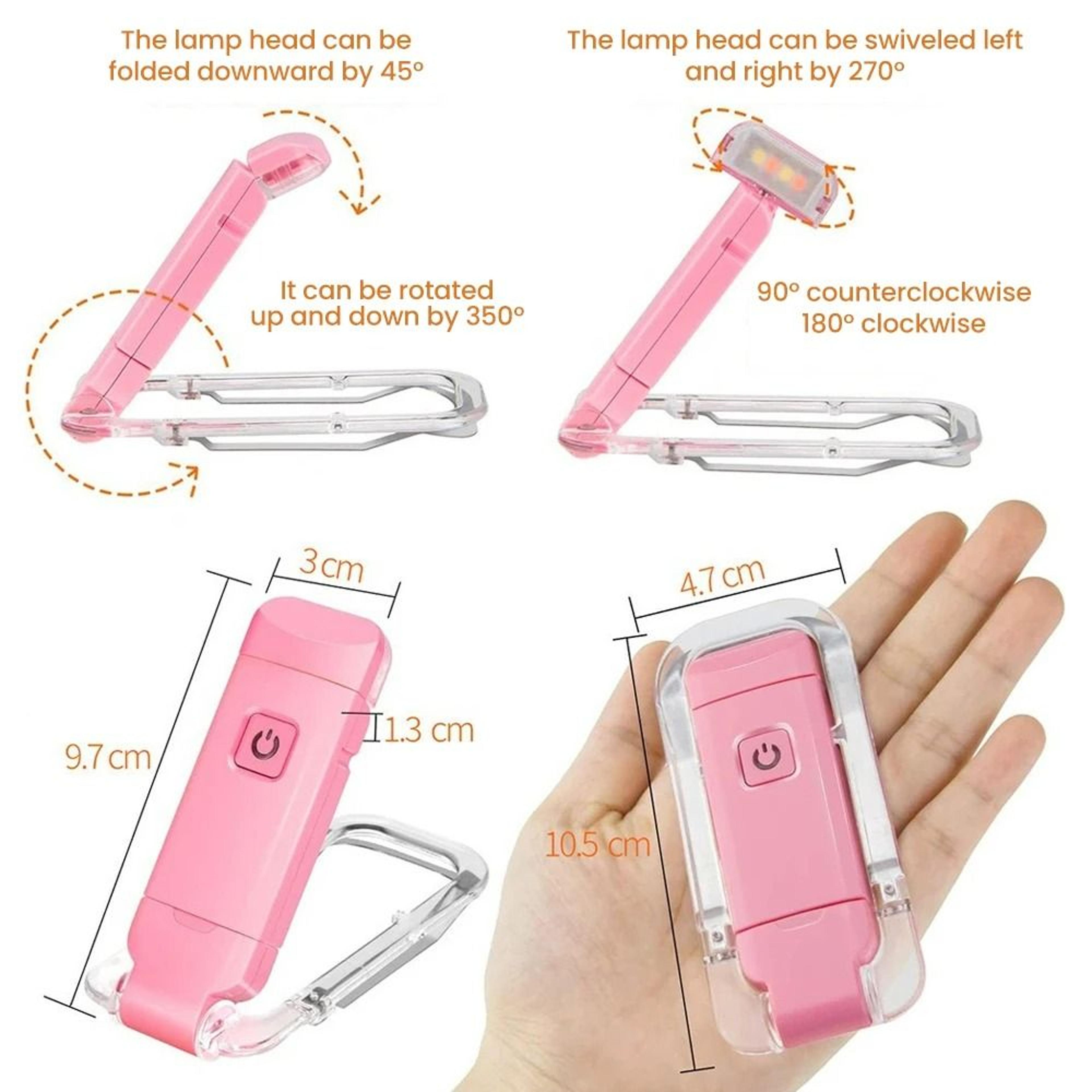 USB Mini EyeProtection Folding Book Holder Clip Light 5