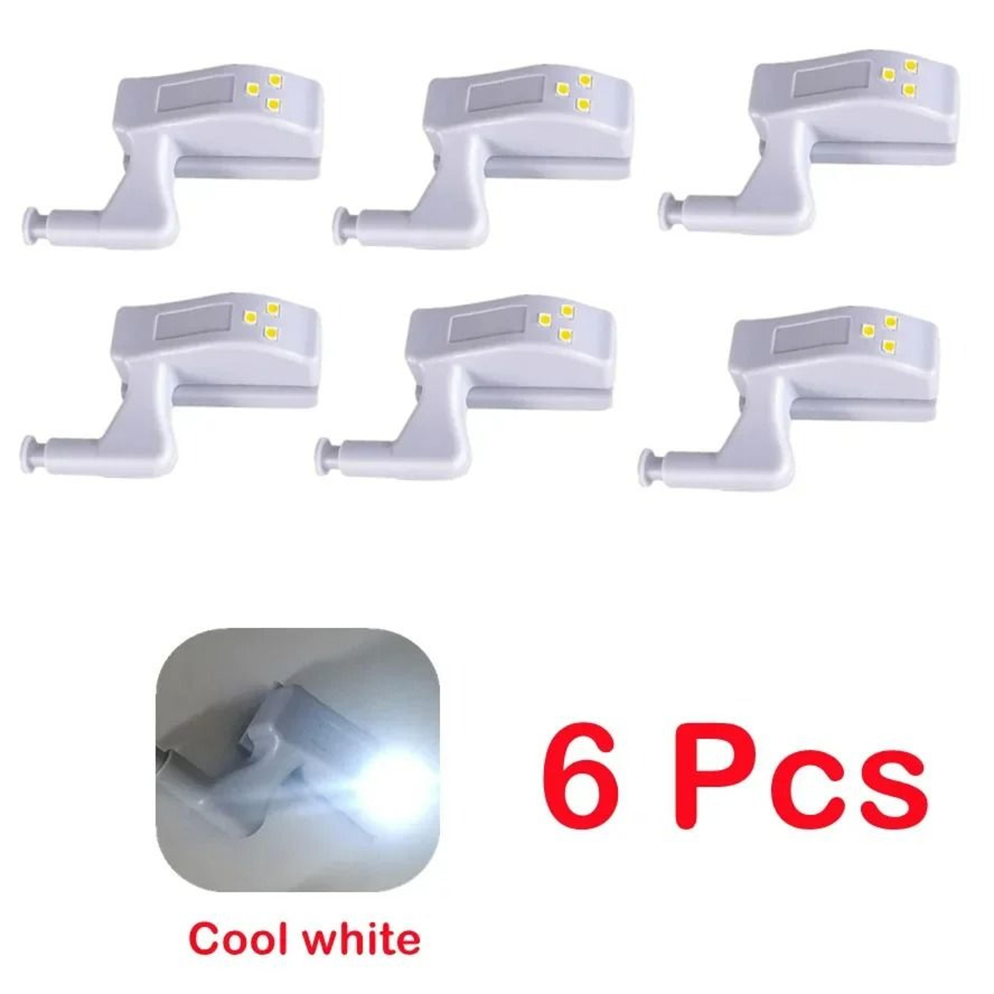 6Pack Universal Cabinet Hinge LED Sensor Lights 6