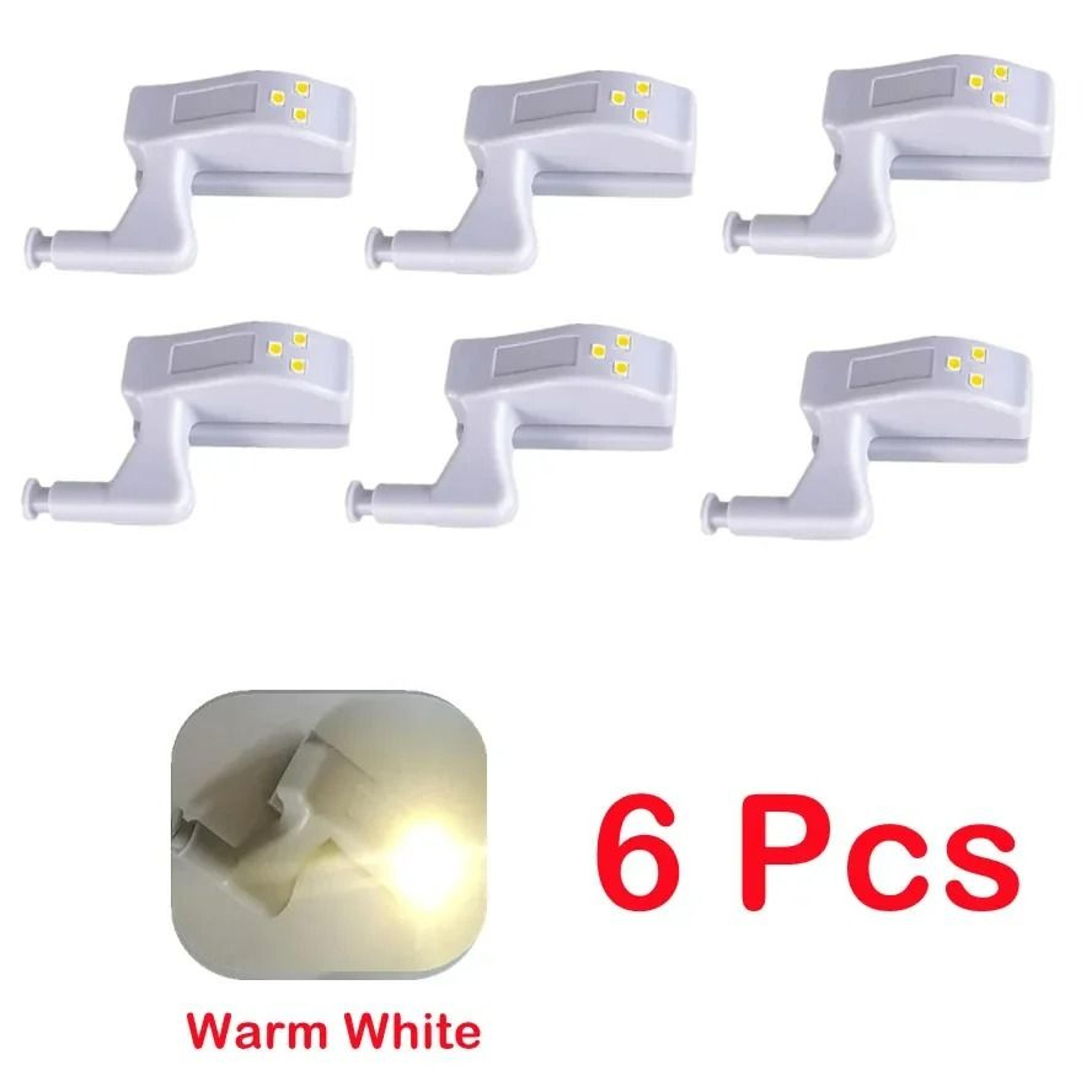 6Pack Universal Cabinet Hinge LED Sensor Lights 7