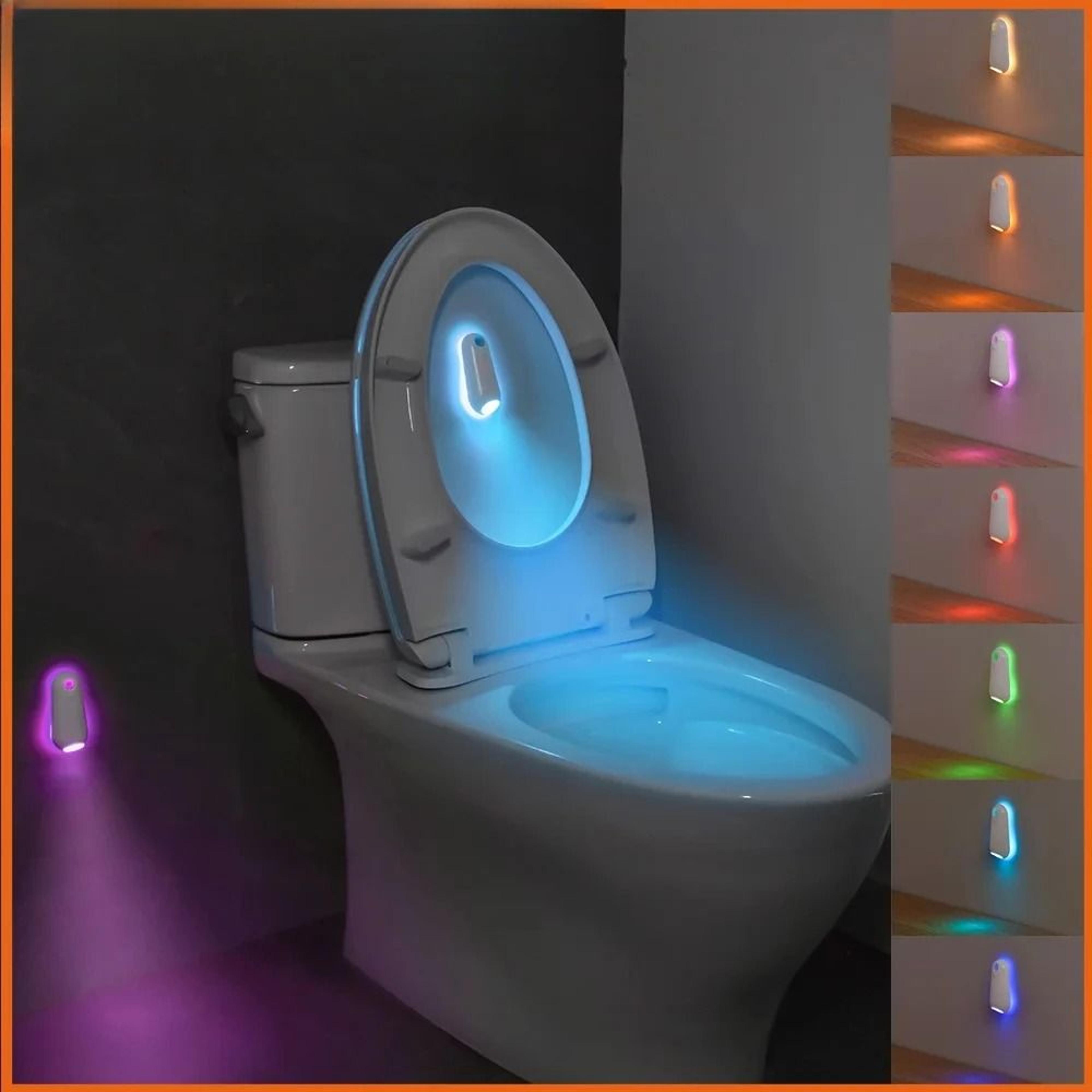 rechargeable 7-color motion sensor led toilet bowl light