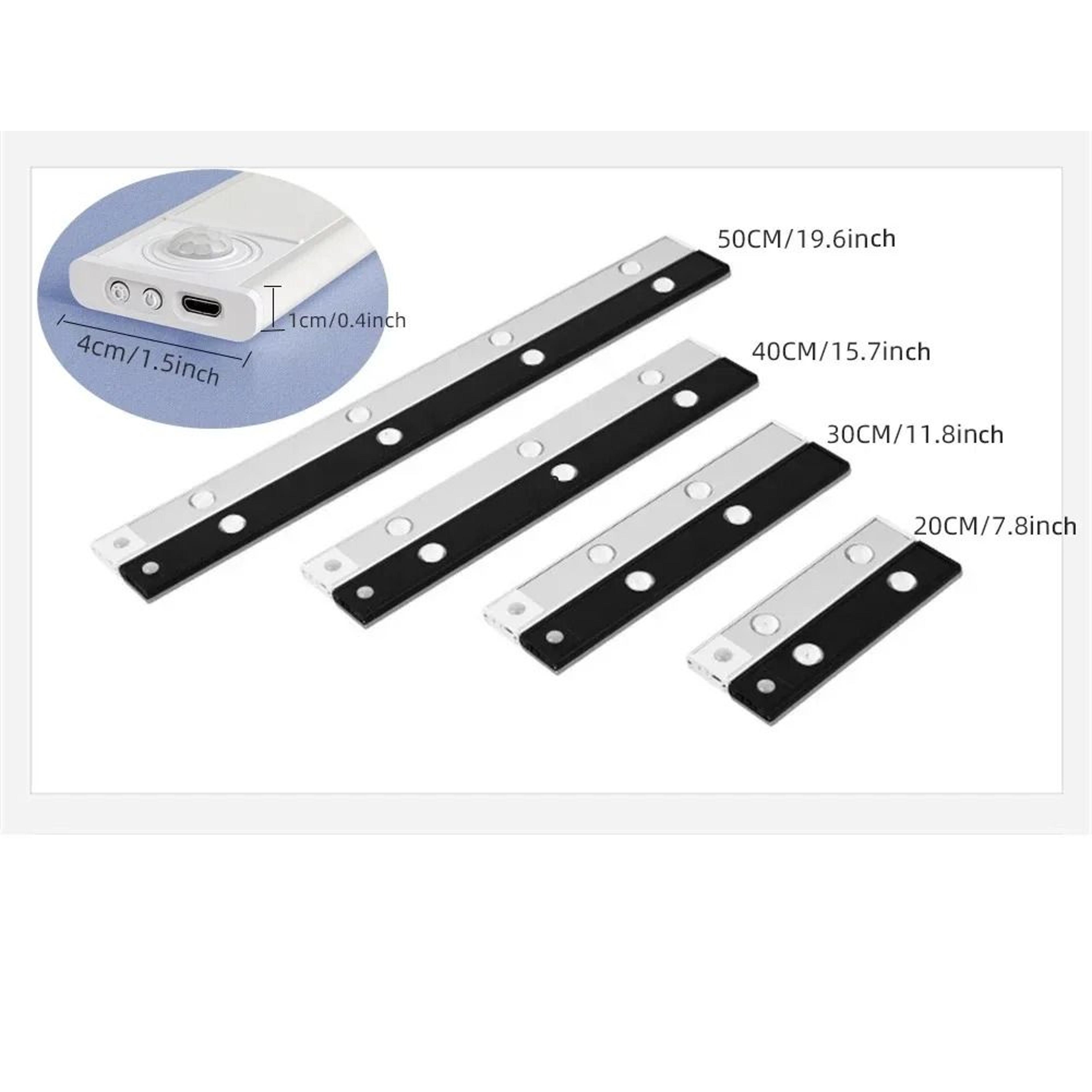 WhiteBlack 3Color Motion Sensor LED Cabinet Light Bar 4