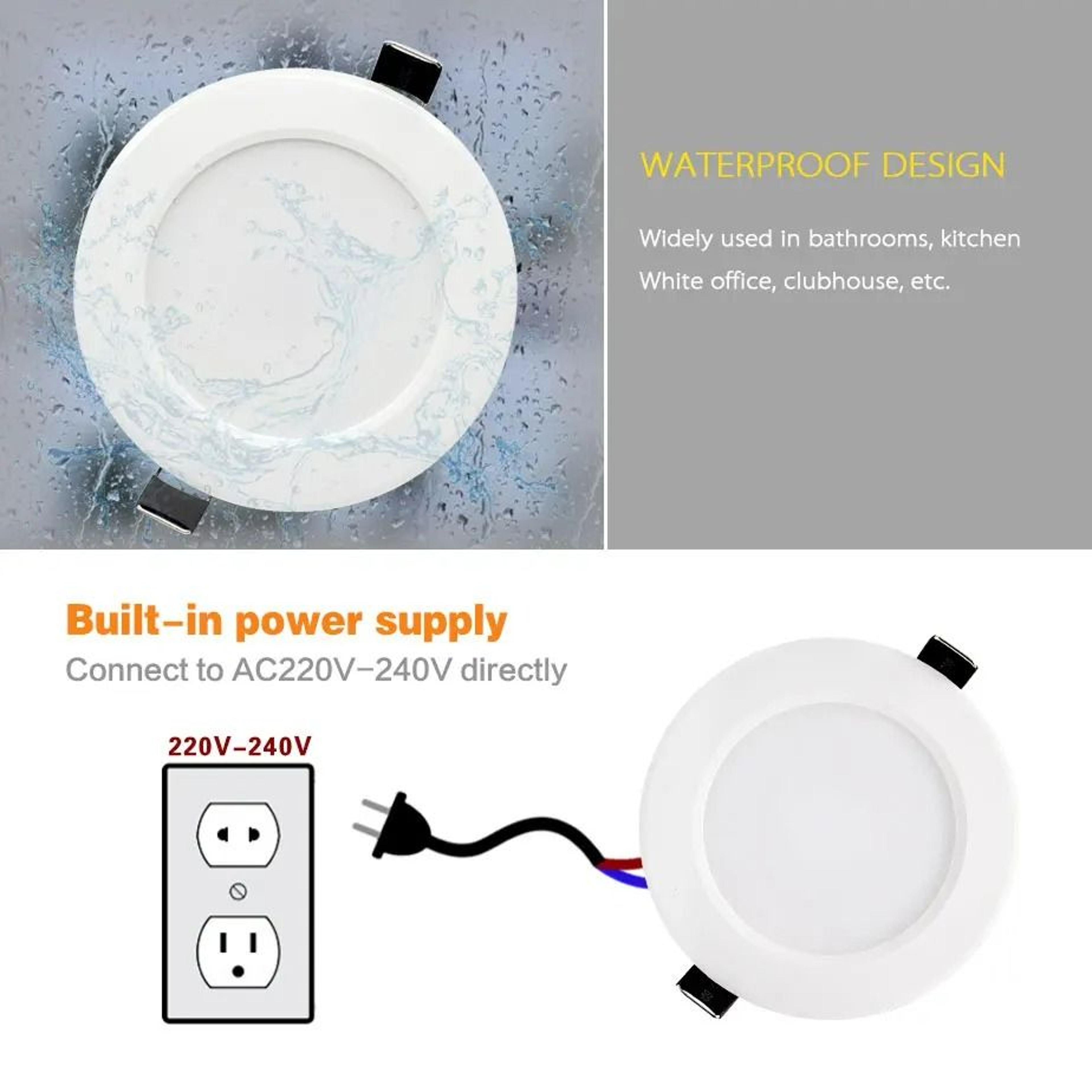 10Piece Waterproof Dimmable Recessed LED Downlight Pack 4