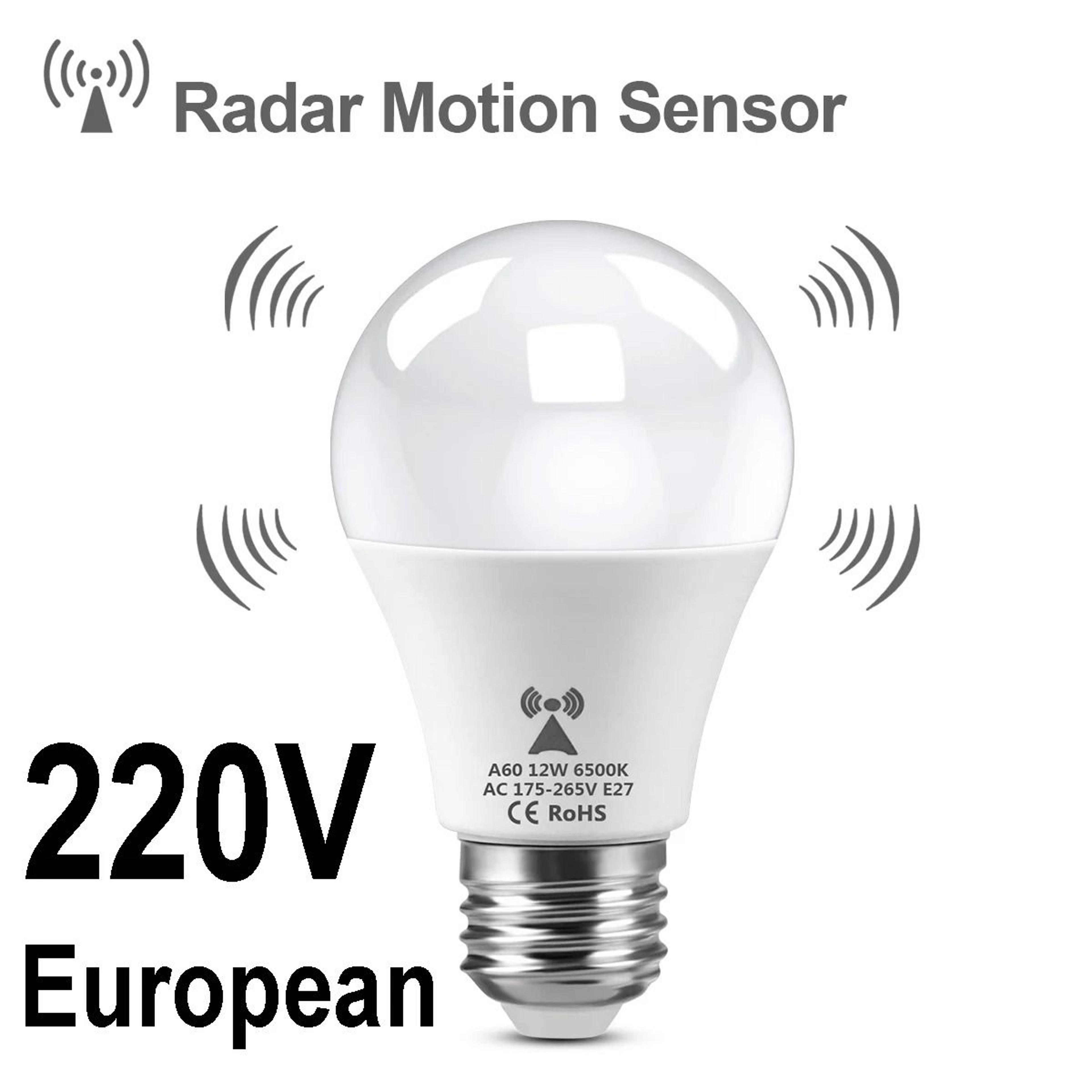 E27 12W Radar Motion Sensor LED Globe Light Bulb 6