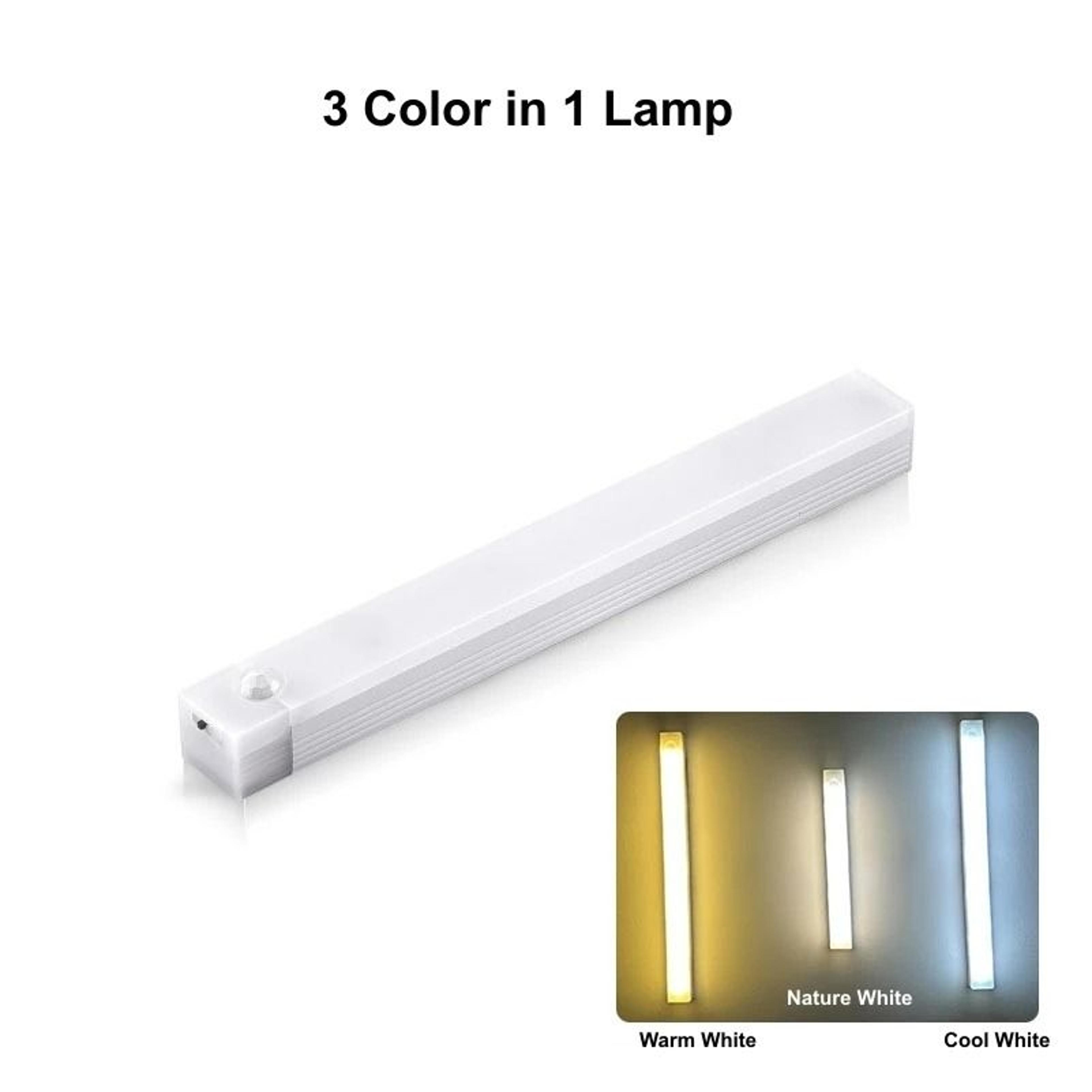 Wireless PIR Motion Sensor LED Cabinet  Staircase Light Bar 8
