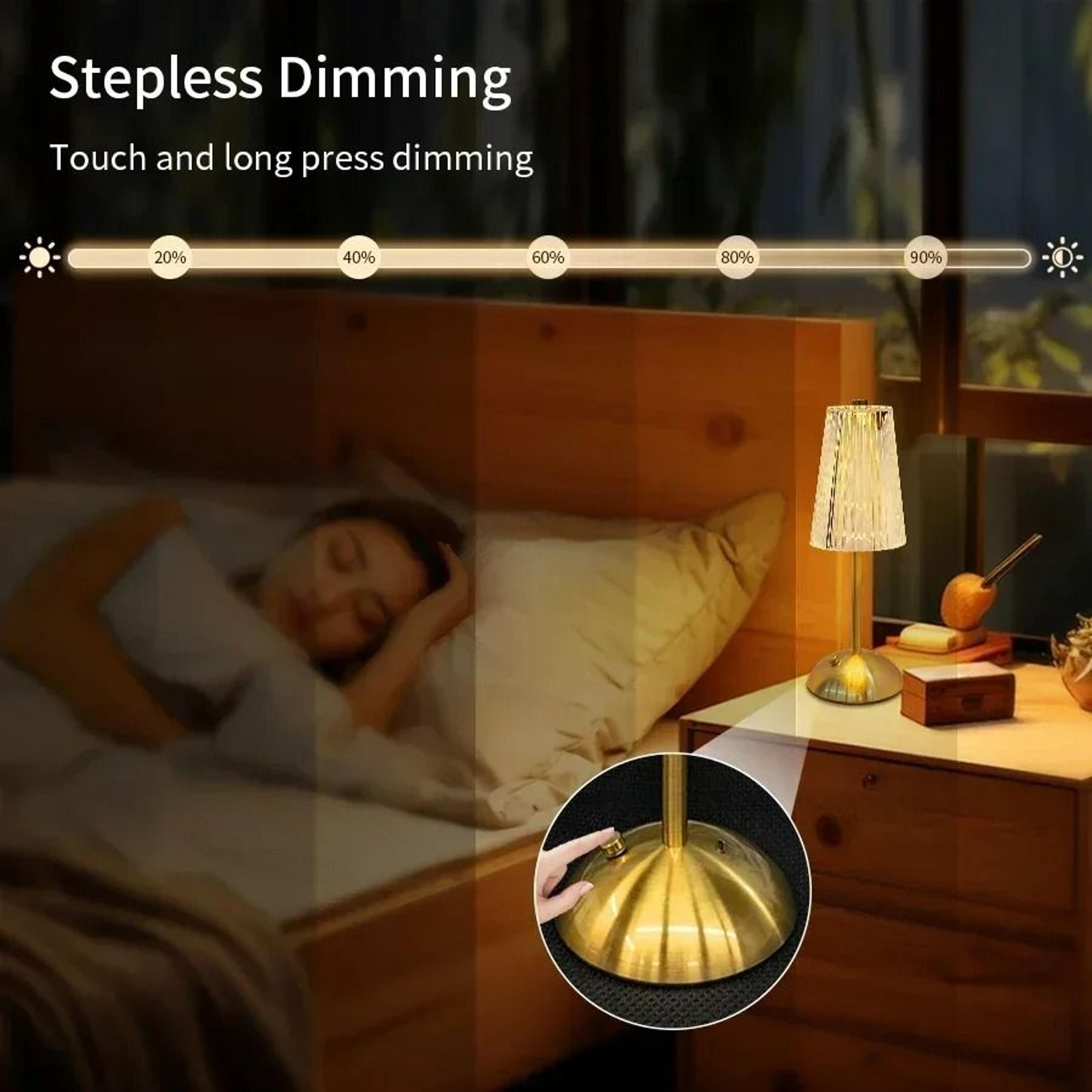 Rechargeable Crystal Touch Accent Table Lamp 1