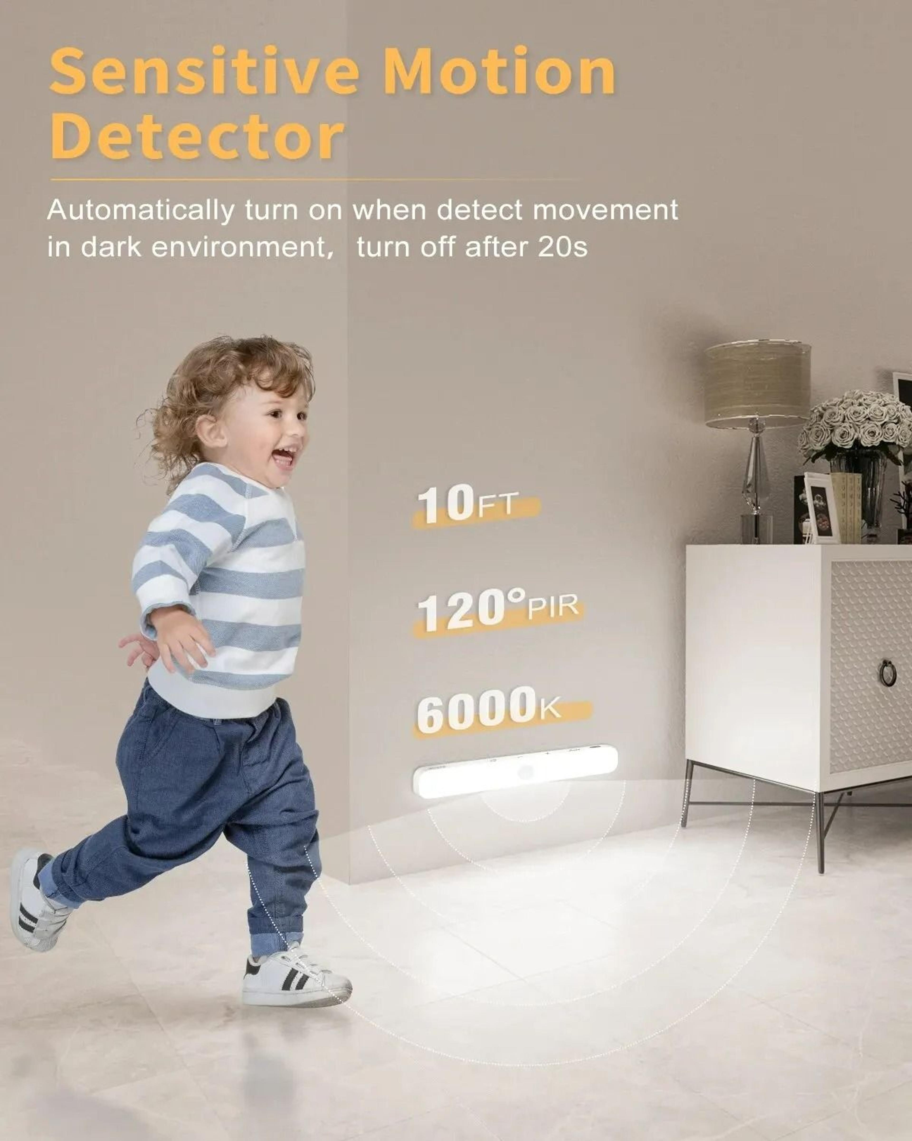Motion Sensor Cabinet Light With Battery Display 6