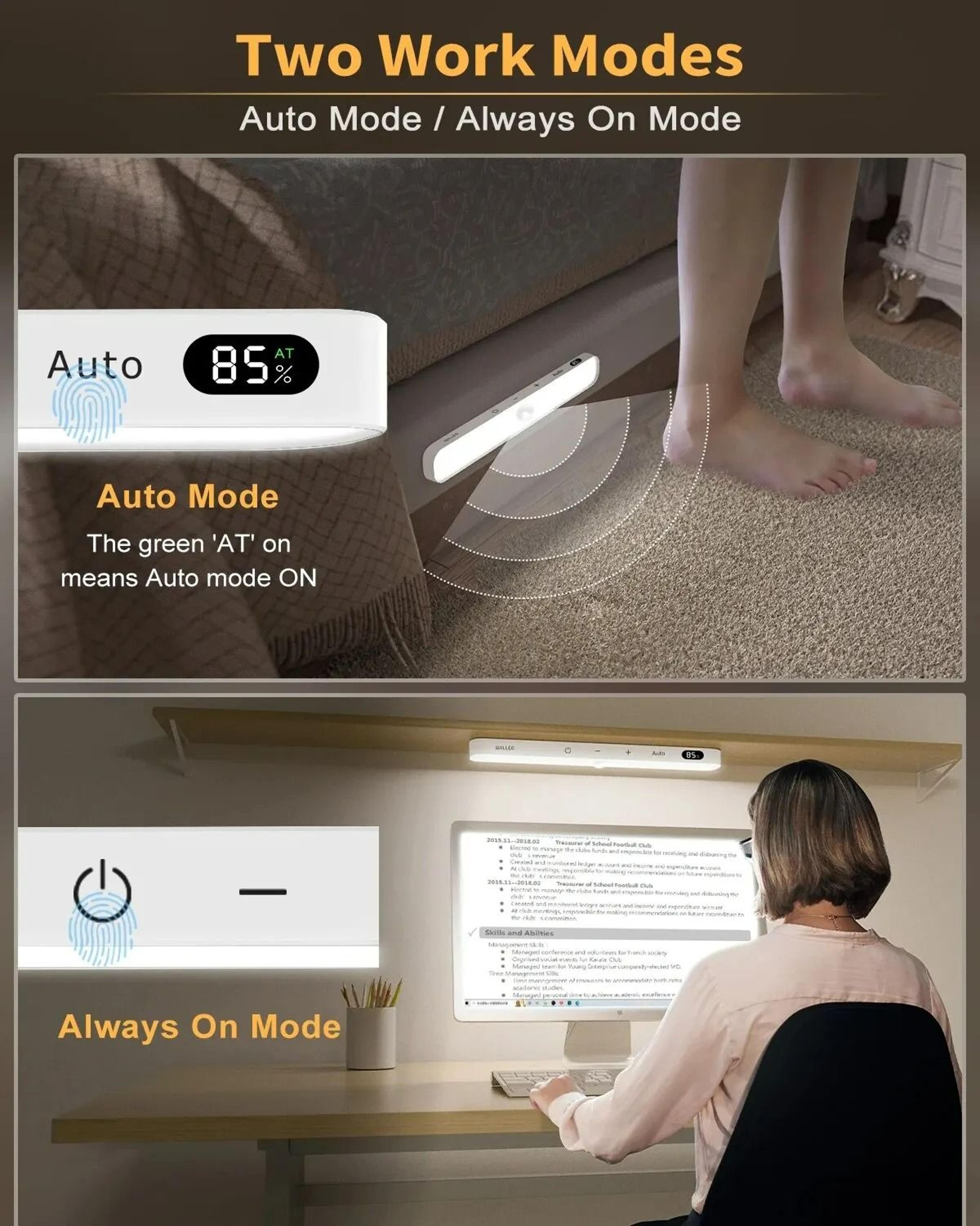 Motion Sensor Cabinet Light With Battery Display 4