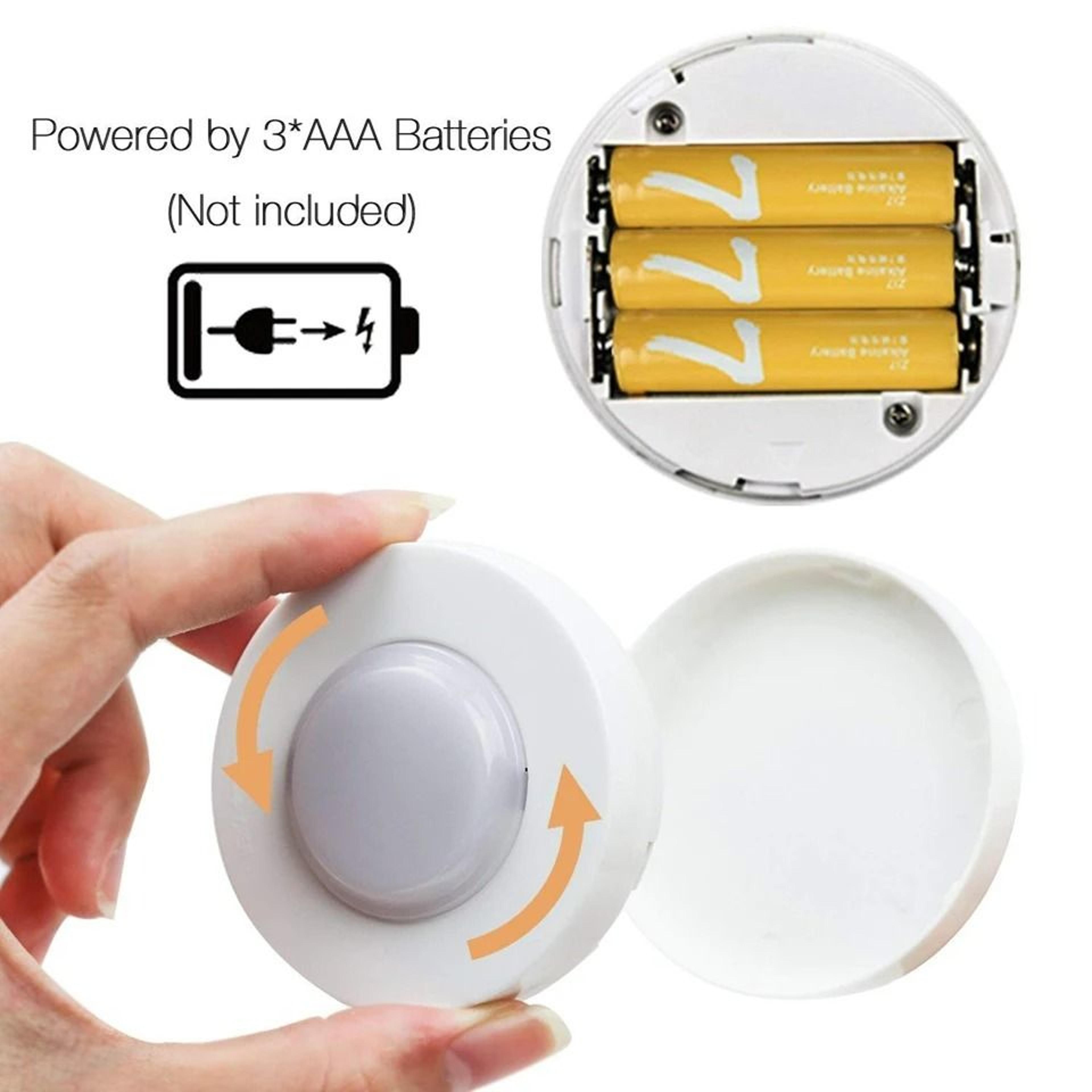 Dimmable Touch Sensor LED Puck Lights With Remote Control 3 Pack 3