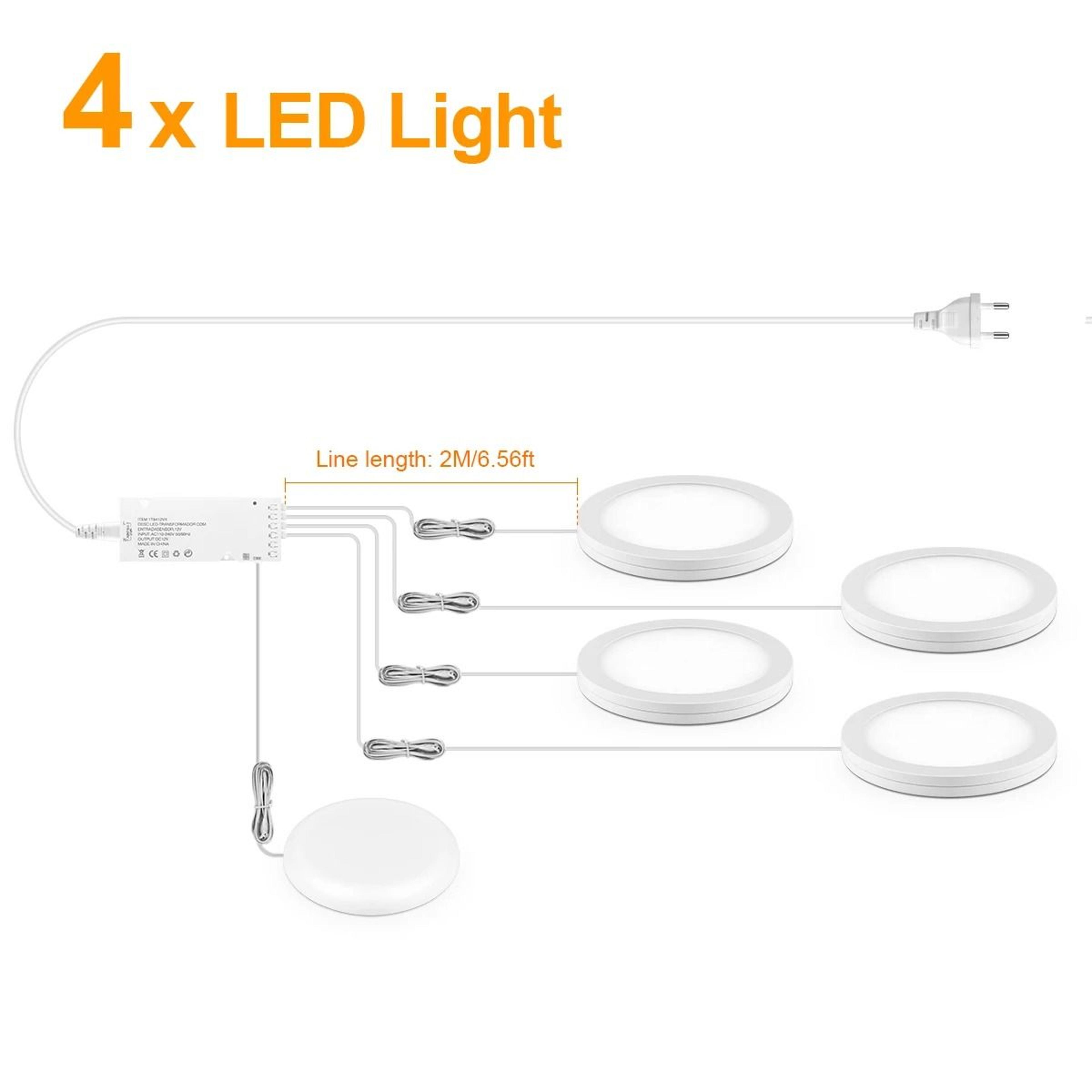 Mini Aluminum Dimmable LED Under Cabinet Light Set Touch Sensor Ceiling Lamp 10