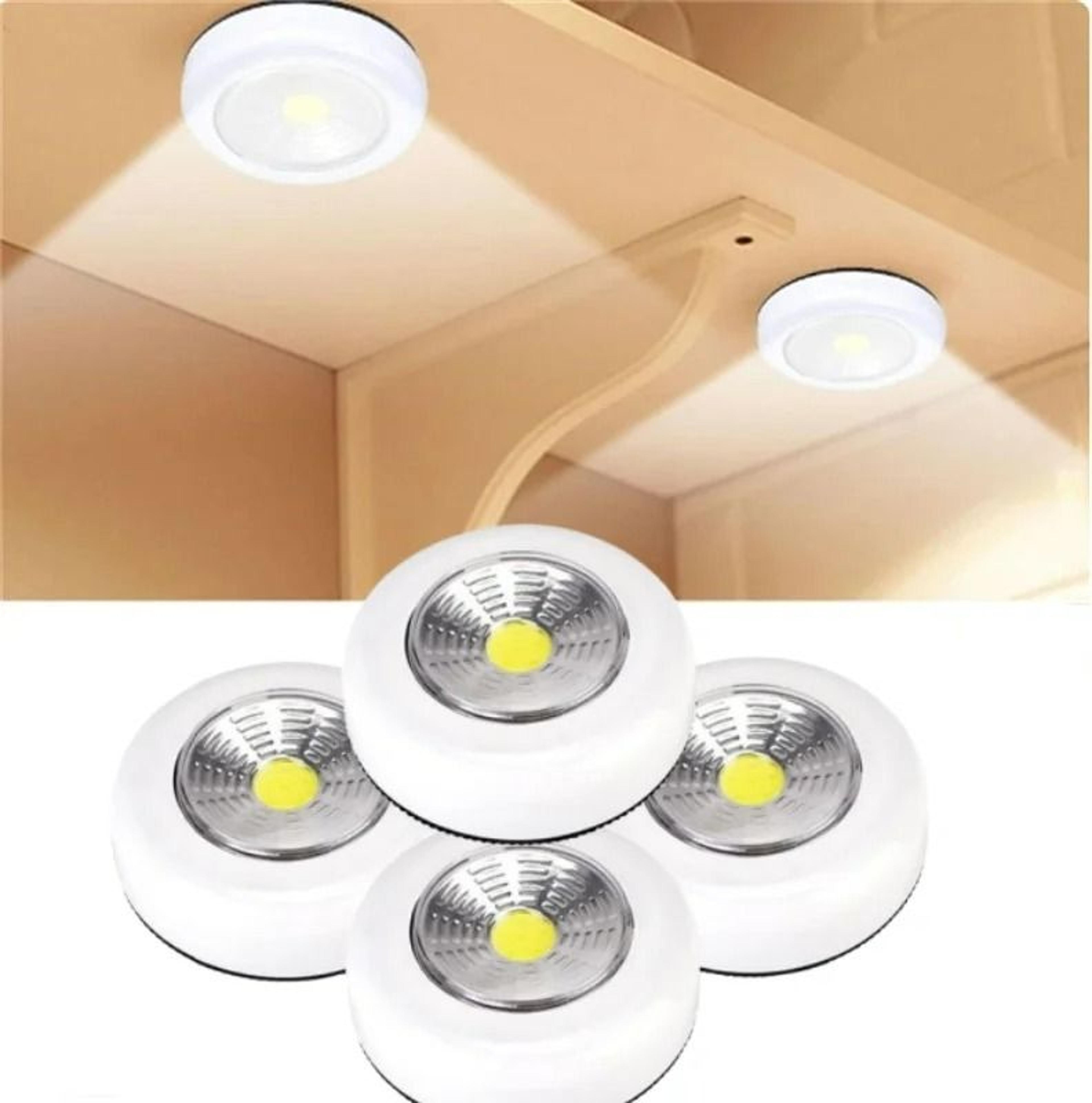 Wireless COB LED Push Night Light StickOn Cabinet Wardrobe Lamp 0