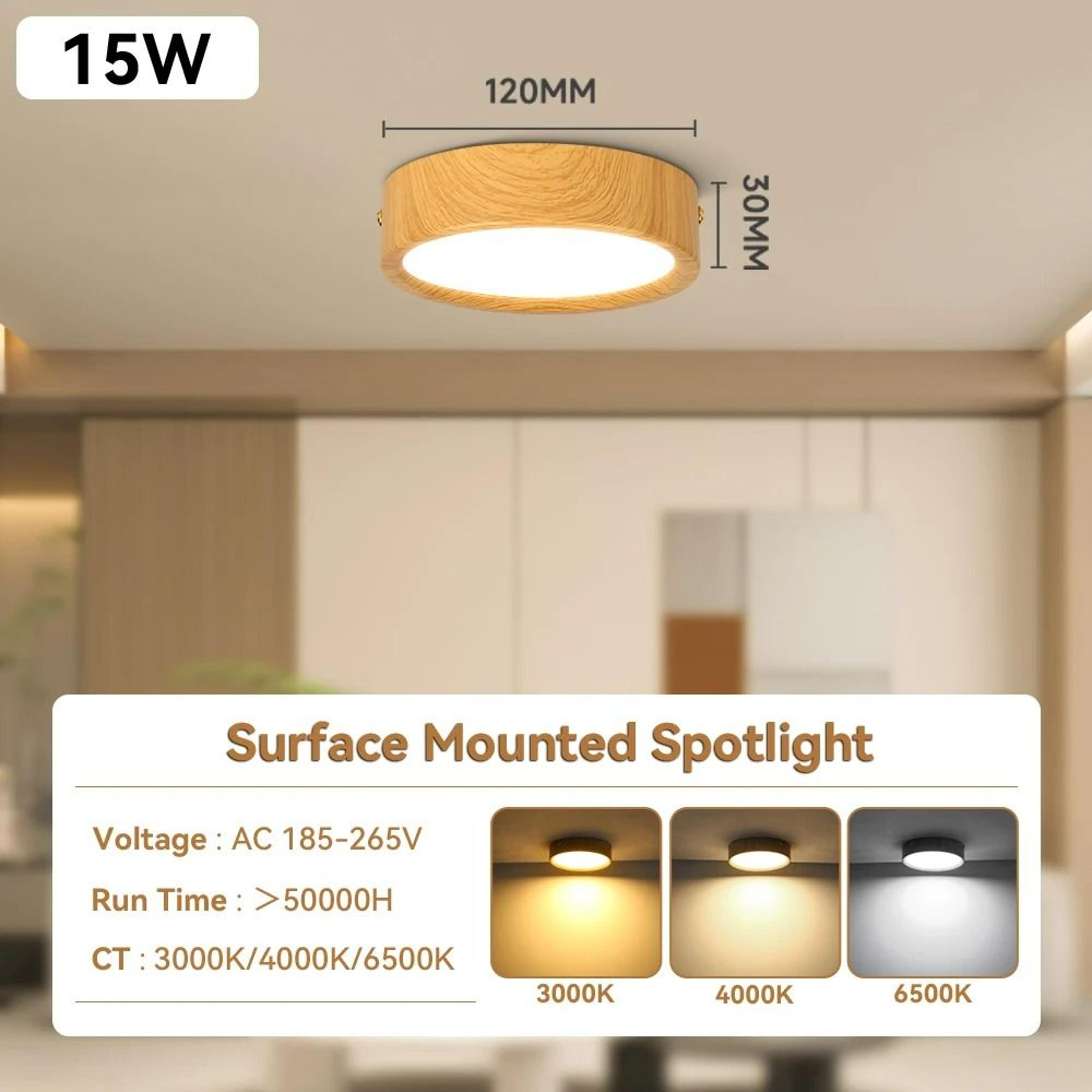 SurfaceMounted Circular LED Ceiling Spot Downlight Fixture 17
