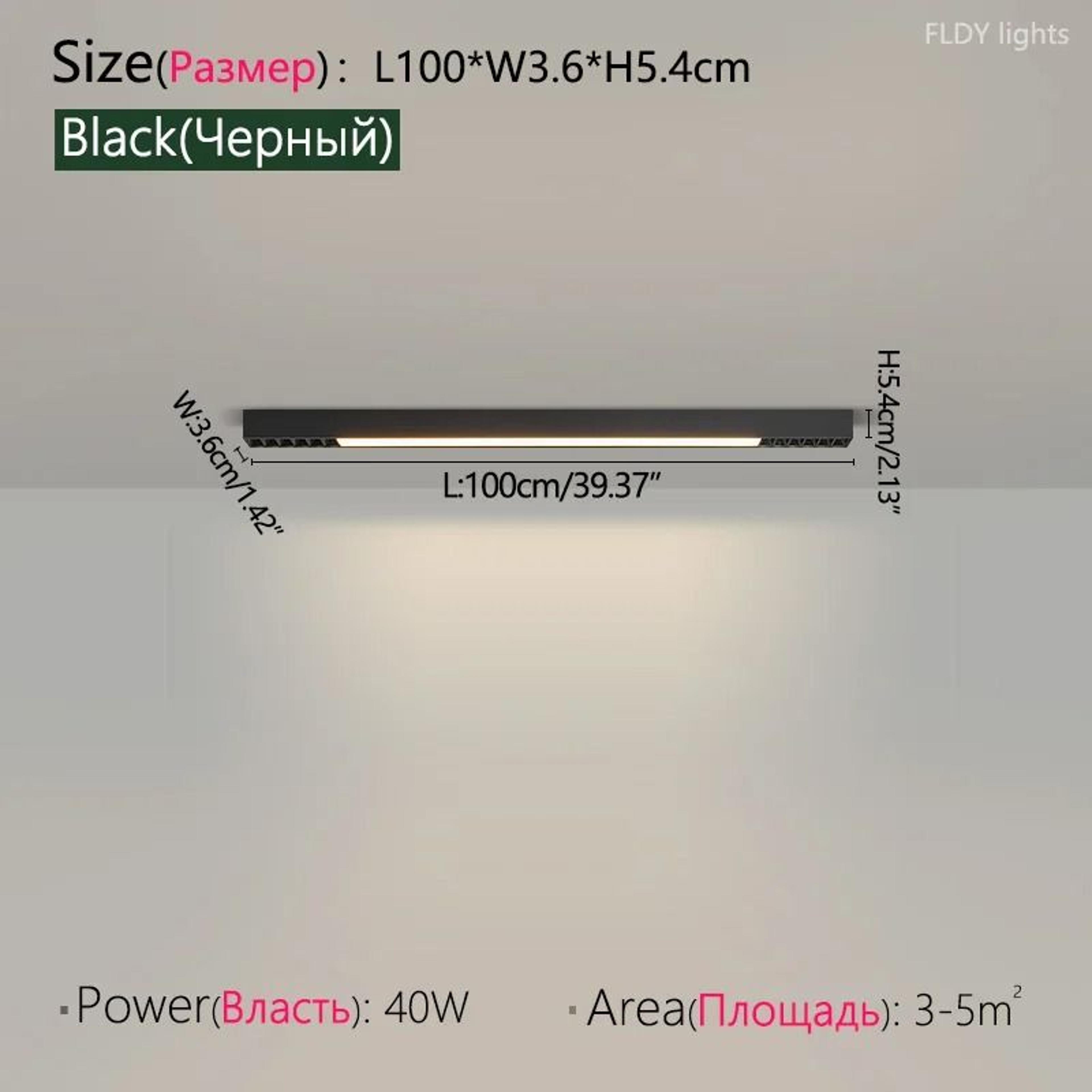 Modern Minimalist LED Linear Ceiling Lamp Fixture 9