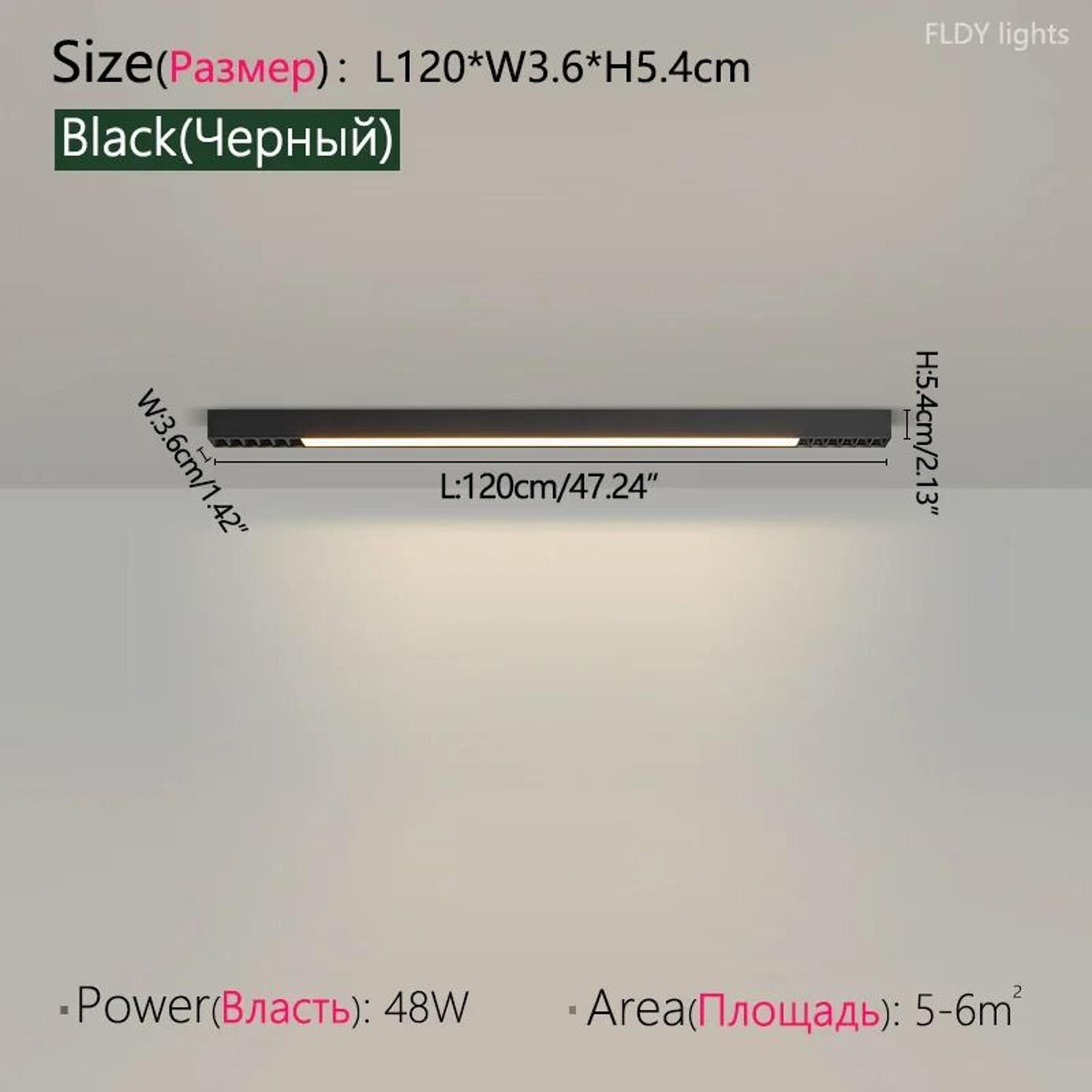 Modern Minimalist LED Linear Ceiling Lamp Fixture 10