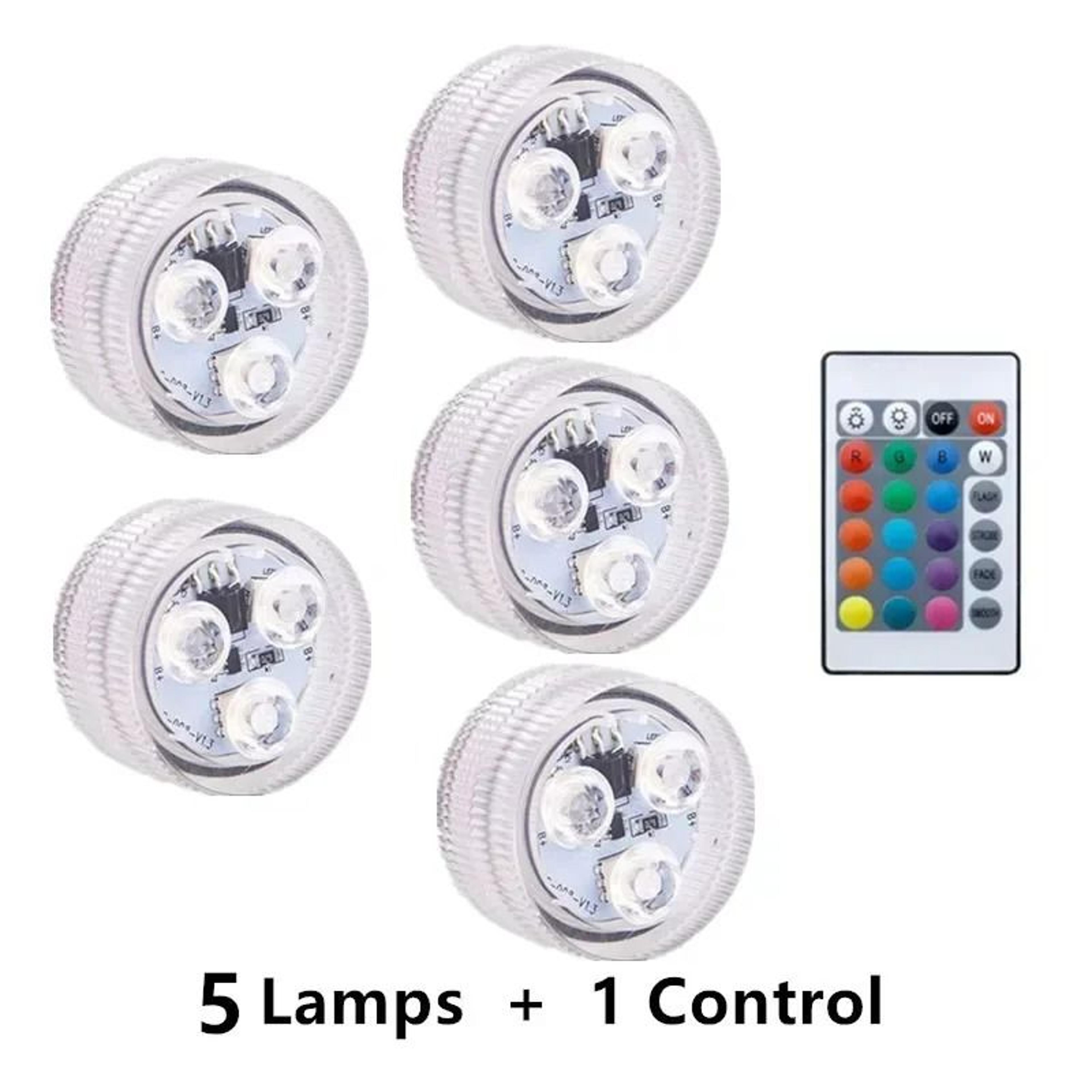 Waterproof Underwater RGB LED Light Set With Wireless Remote Control 8