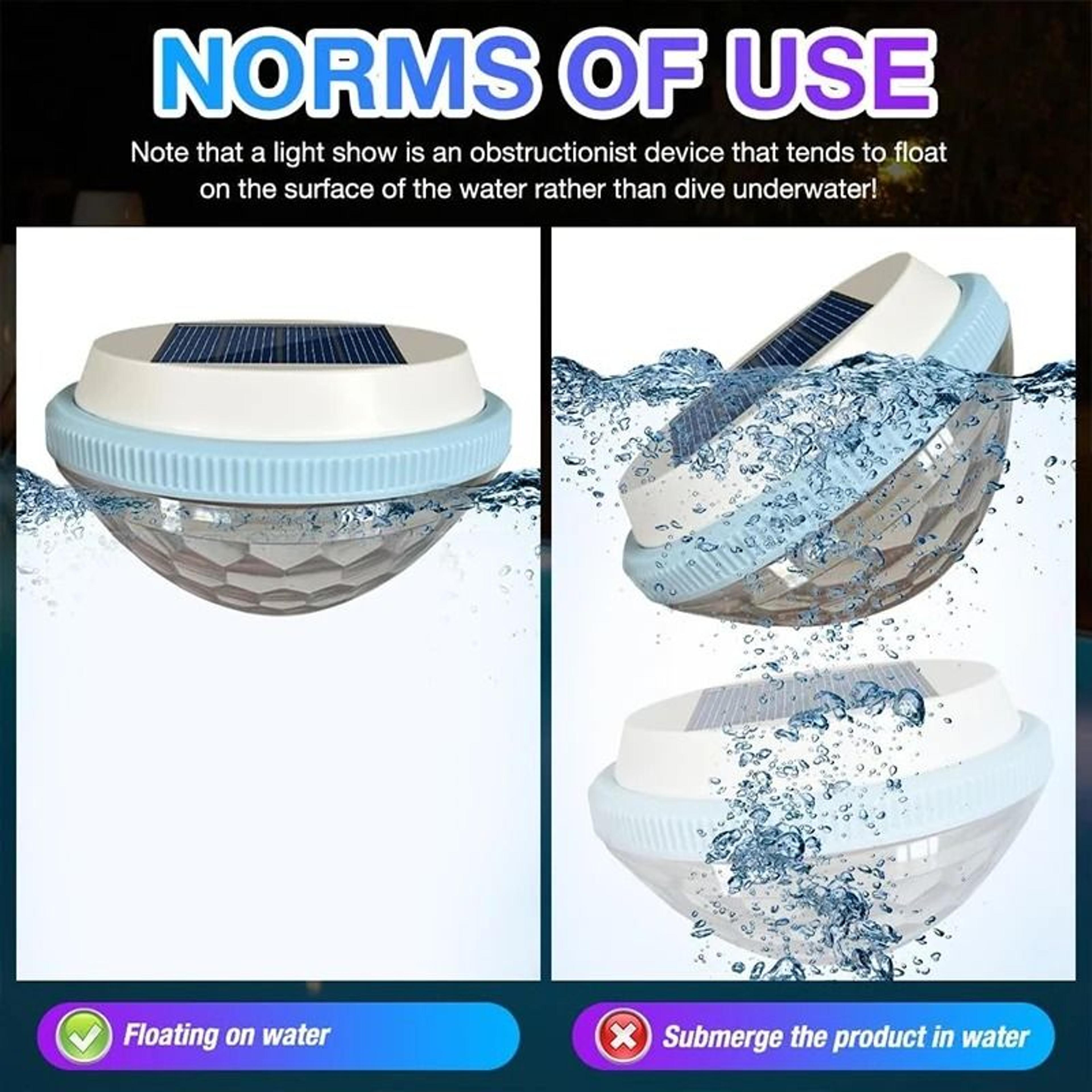 Solar Floating 7Color Changing Waterproof LED Pool Light 3