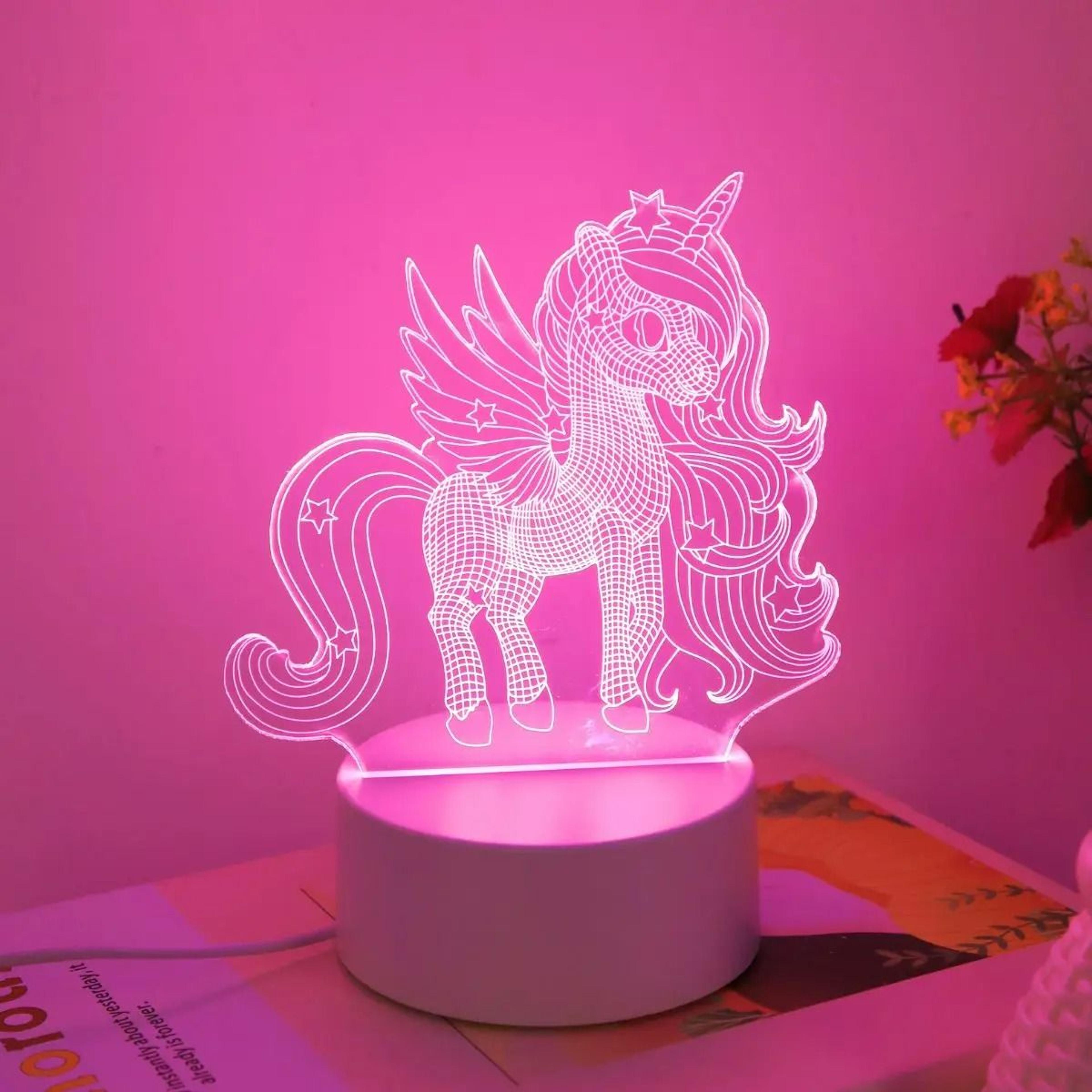 Dreamy 3D Unicorn Pink LED Night Light 5