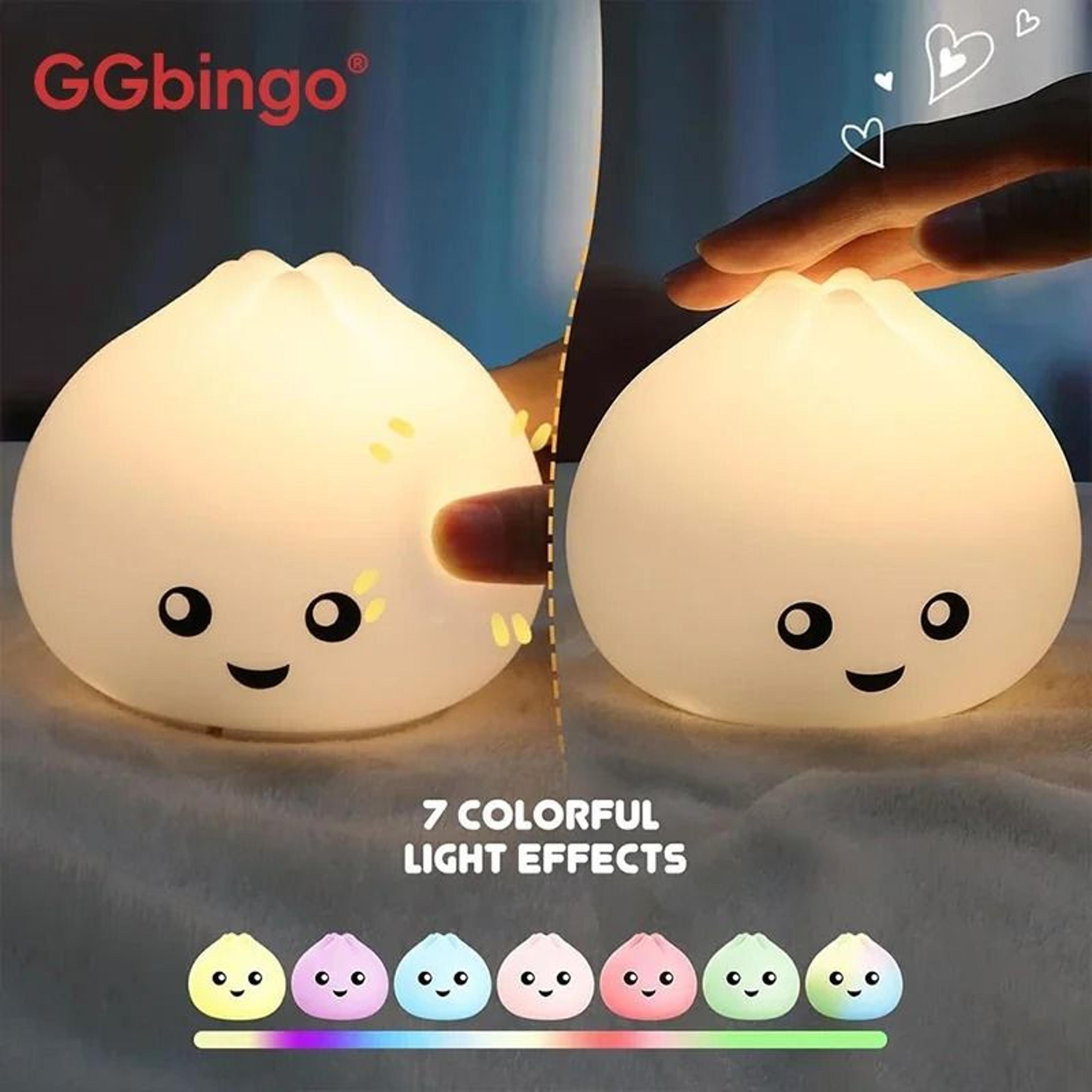 Silicone Steamed Bun Cute LED Night Light 1