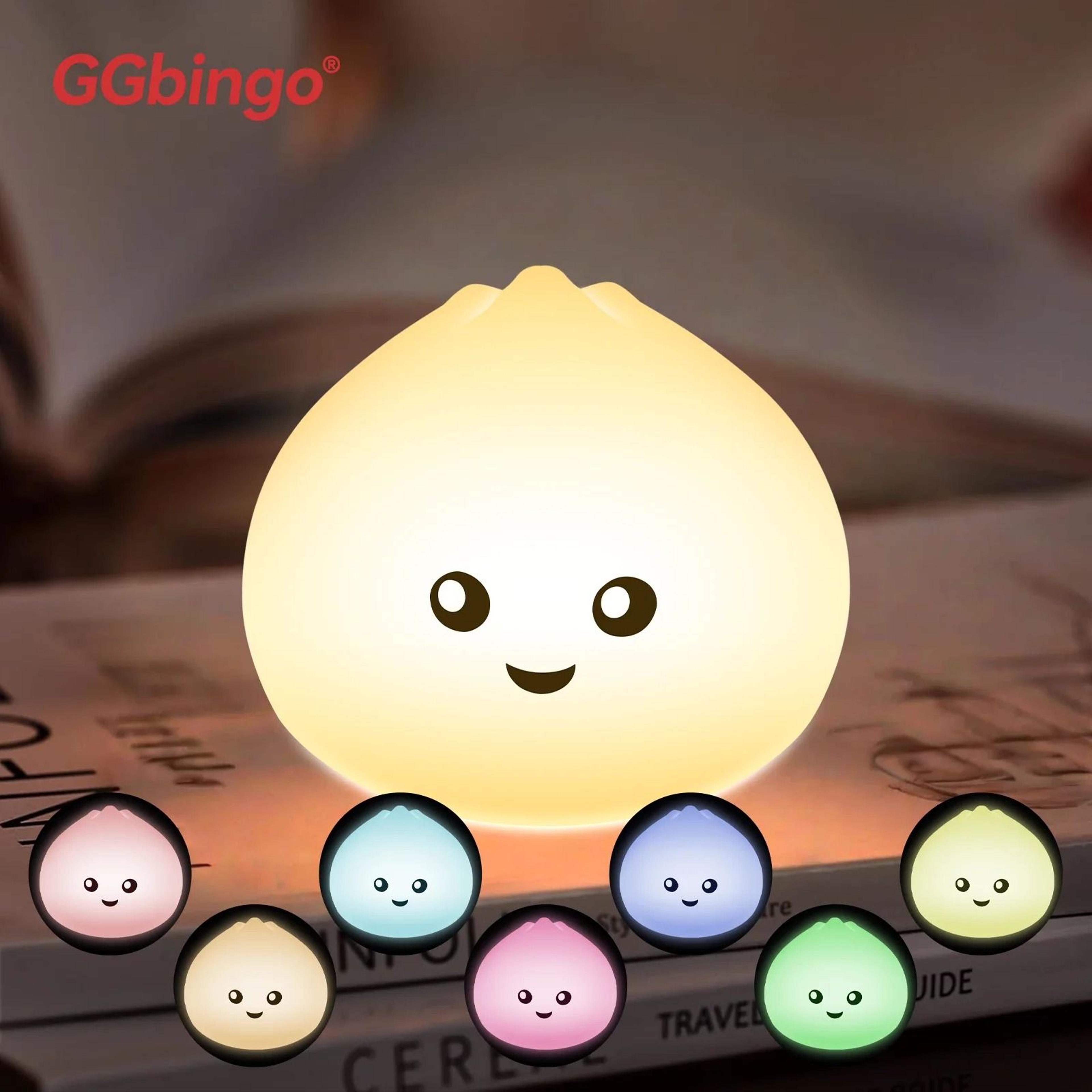 Silicone Steamed Bun Cute LED Night Light 0