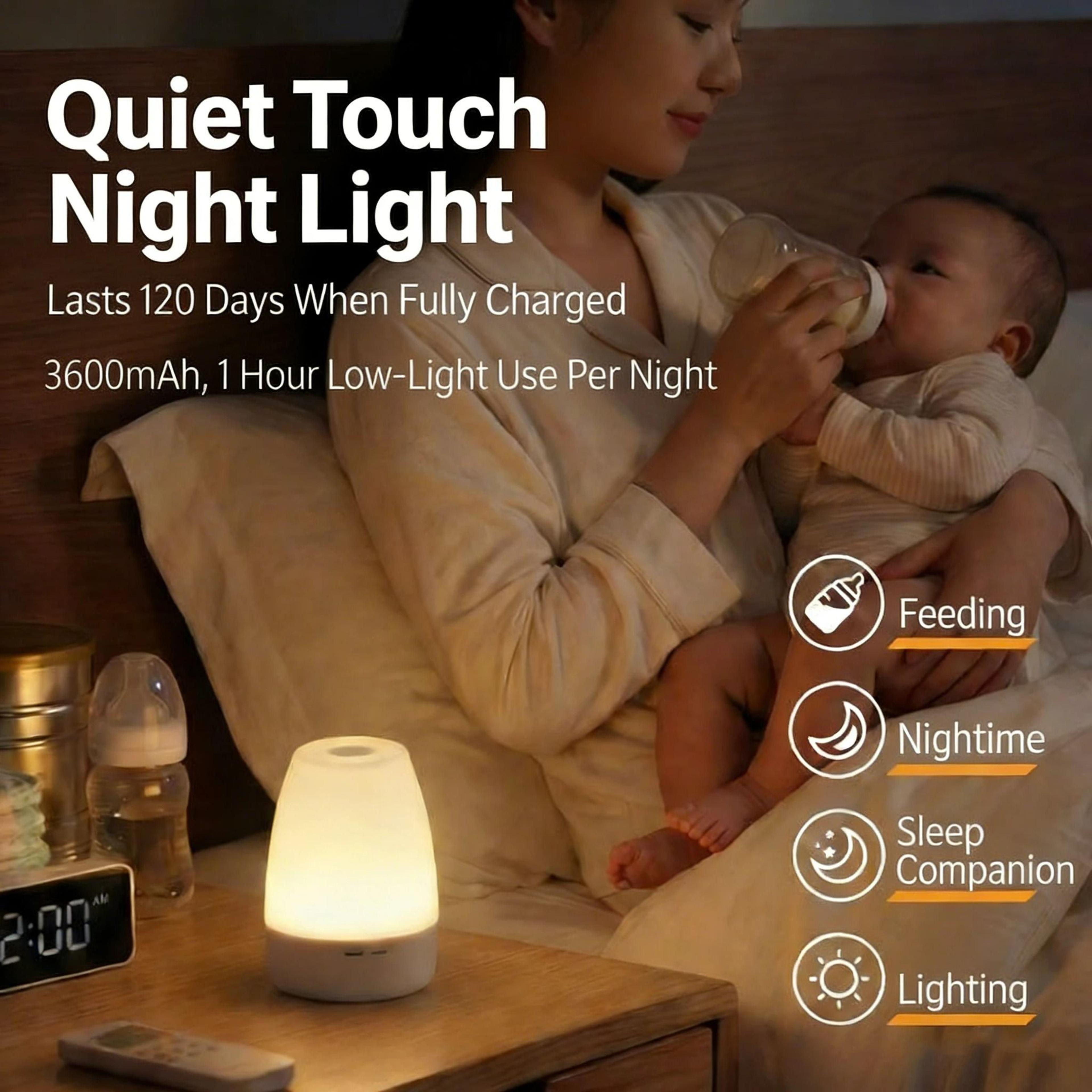 TouchControl Dimmable LED Table  Night Lamp 5