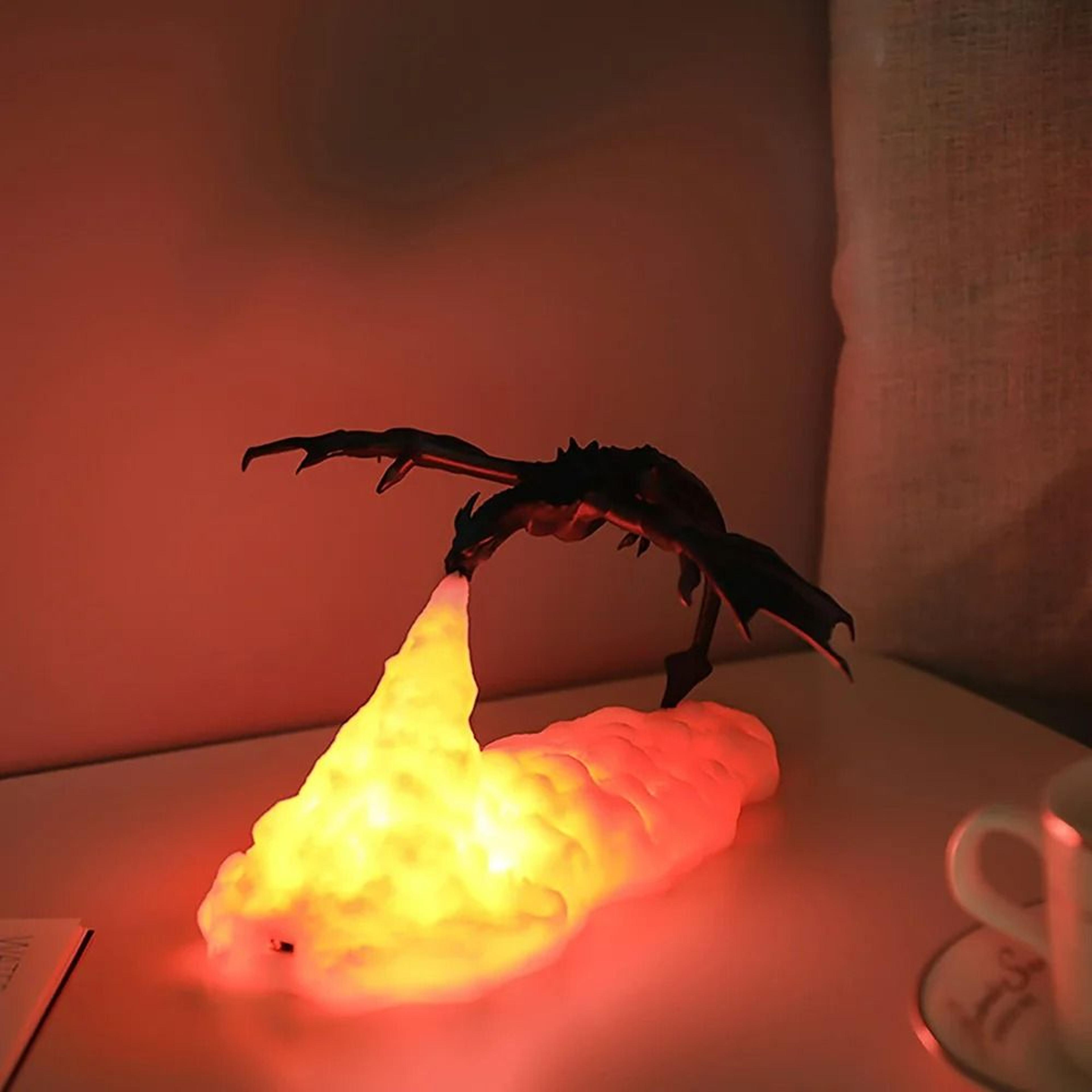 3D Printed Fire Dragon LED Desktop Lamp 7