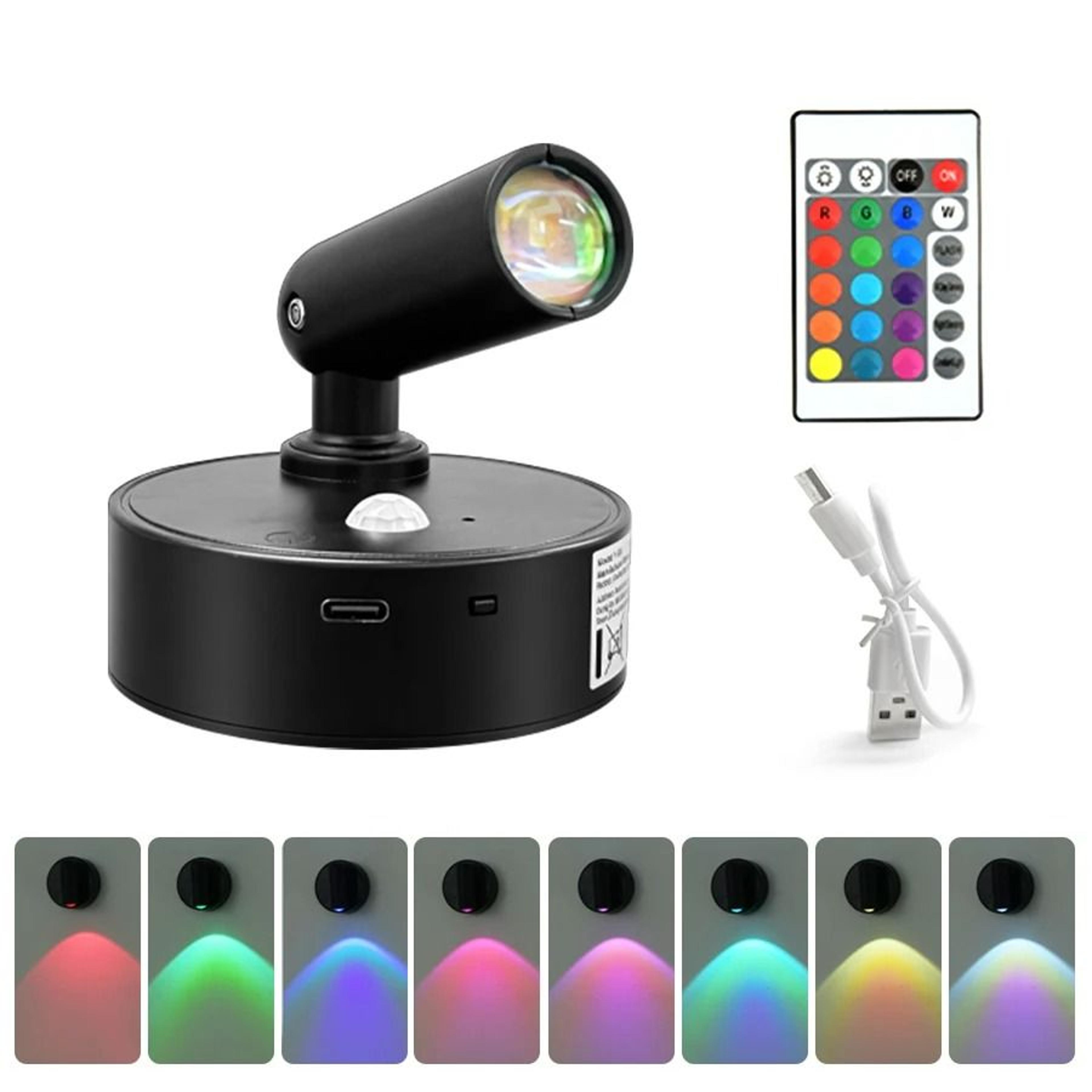 Rechargeable RGB LED Wireless Magnetic Wall Spotlight 0
