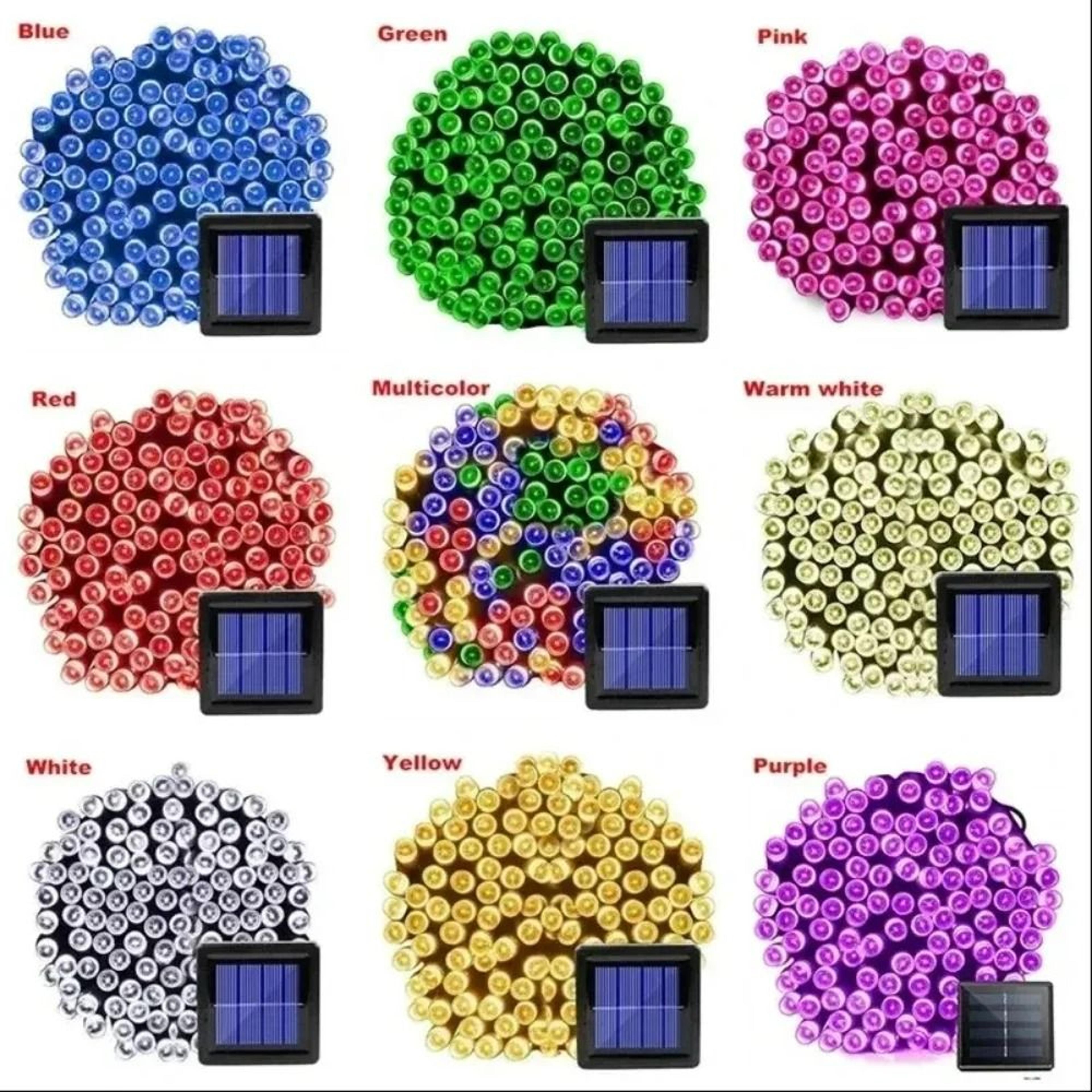 Solar 8Color Outdoor Waterproof LED String Lights 6
