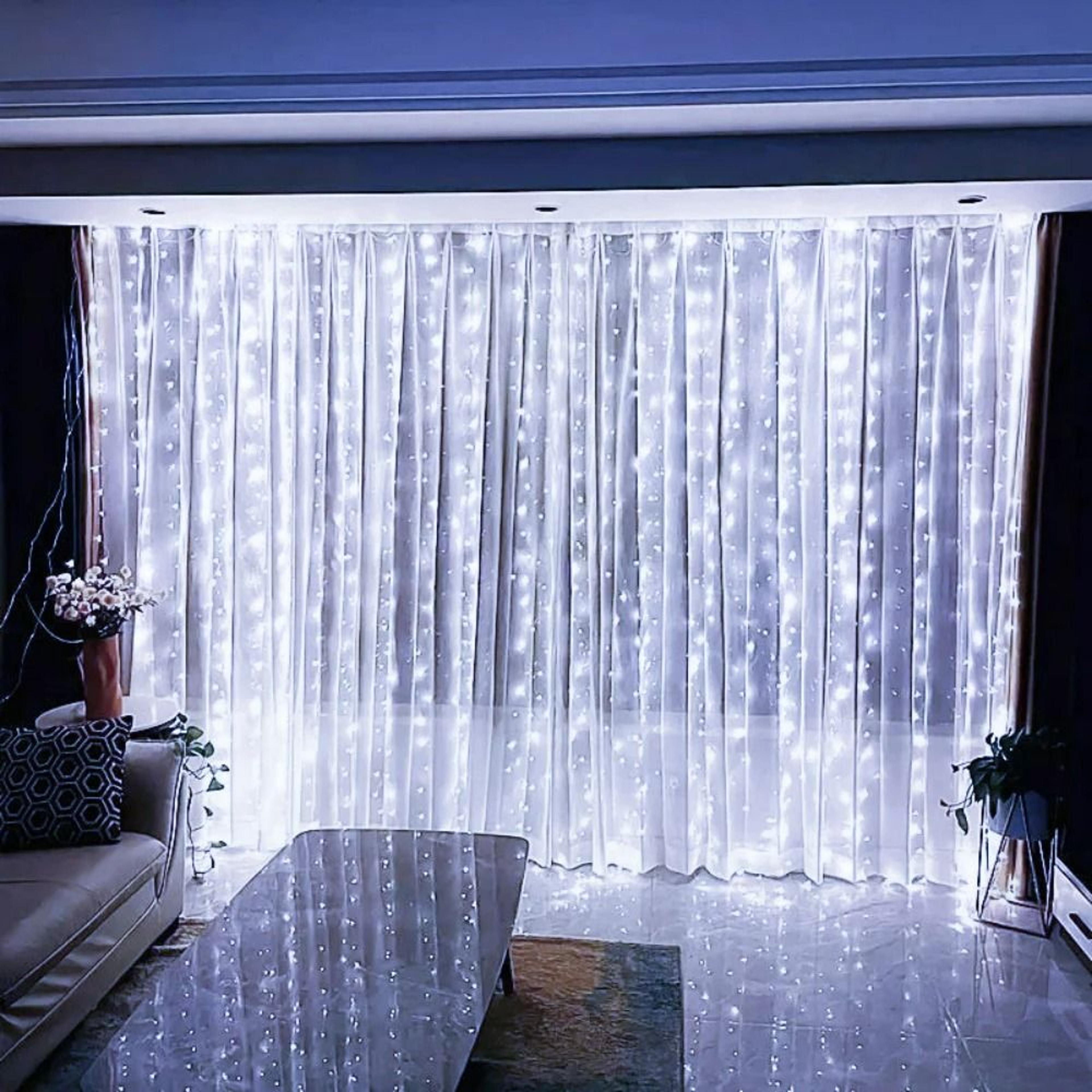 USB RemoteControlled LED Curtain String Lights 9