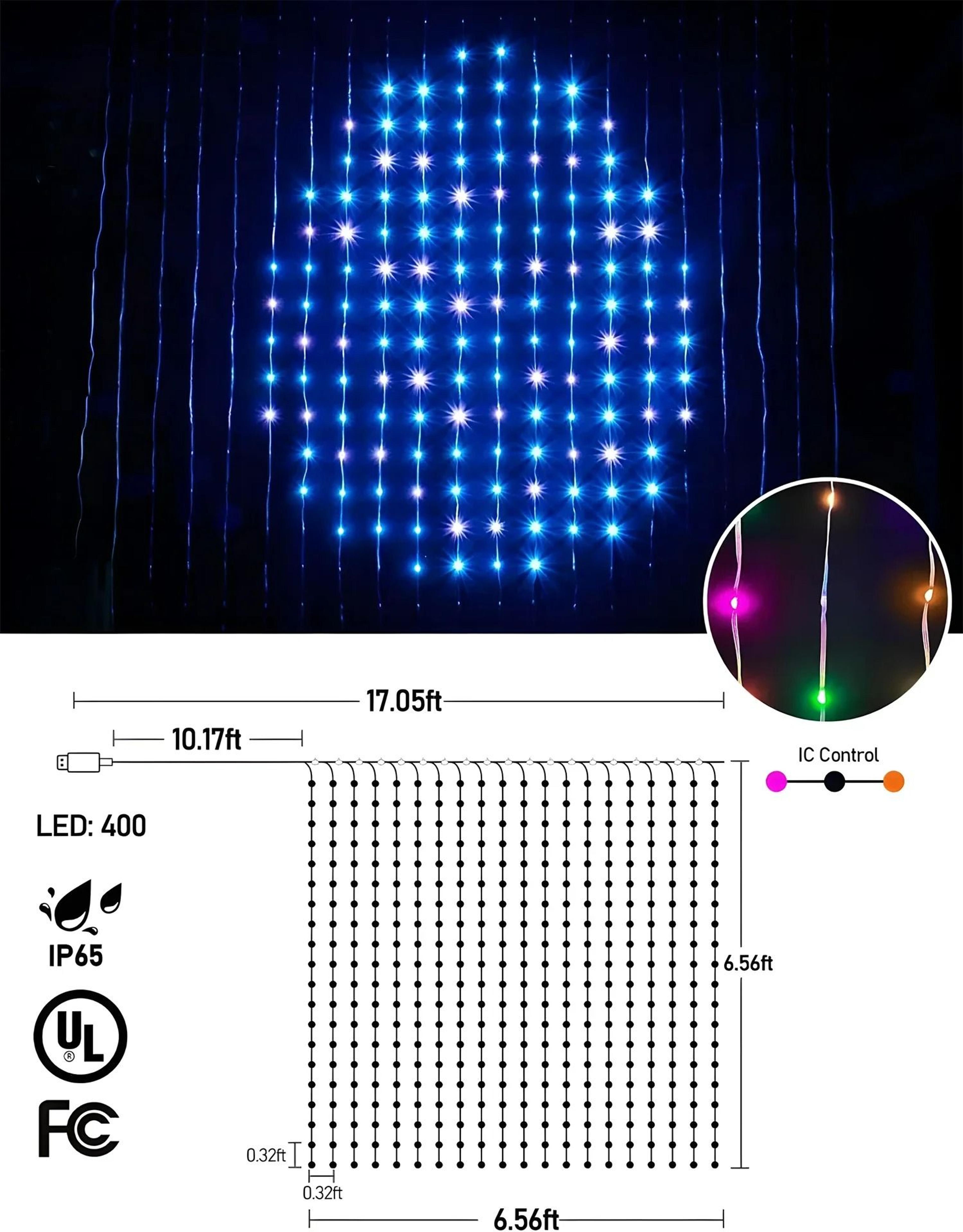 USB Smart LED Curtain Lights App Control DIY Graphic Fairy Lights 5