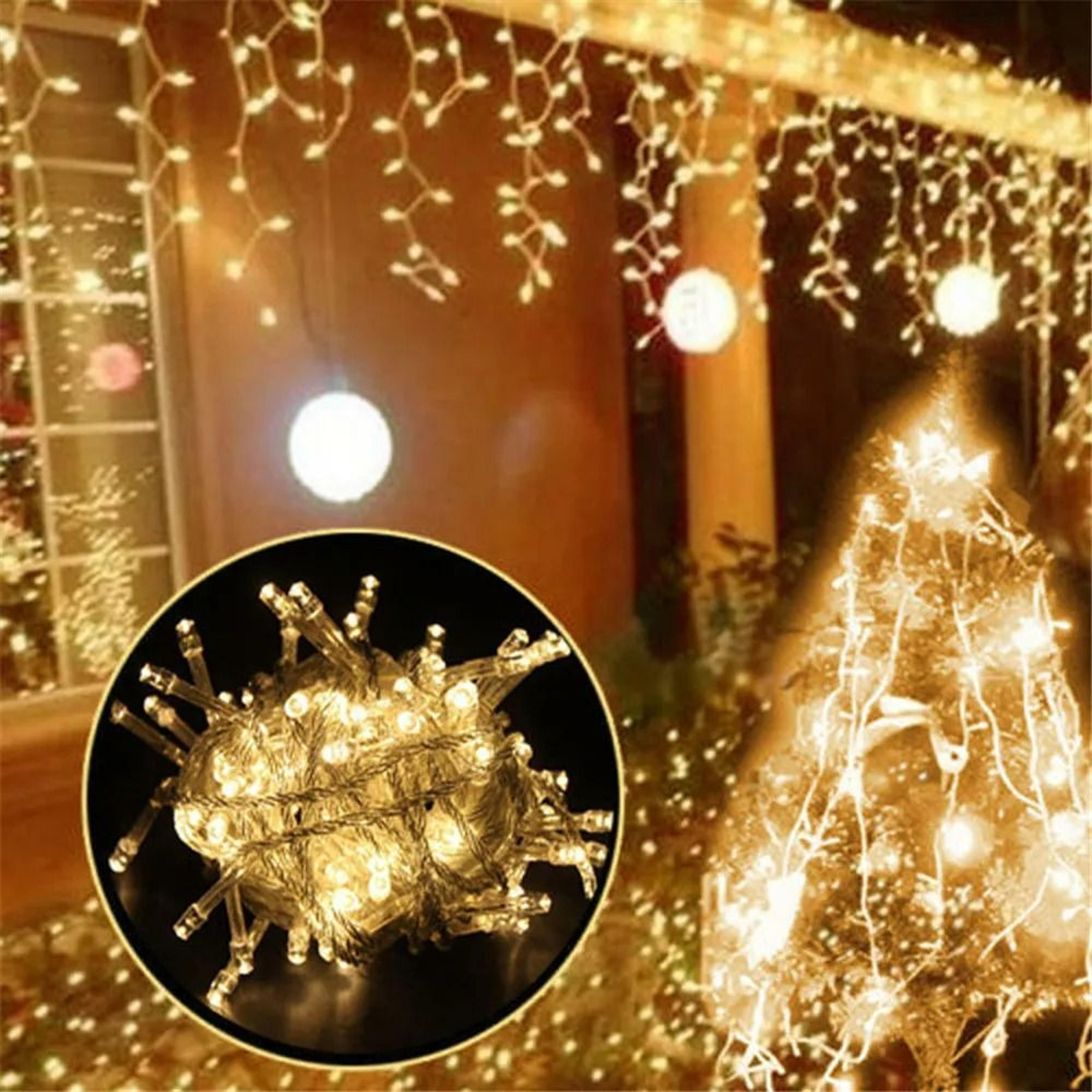 LED Waterfall Icicle Curtain Lights Outdoor Eaves String Lights 3