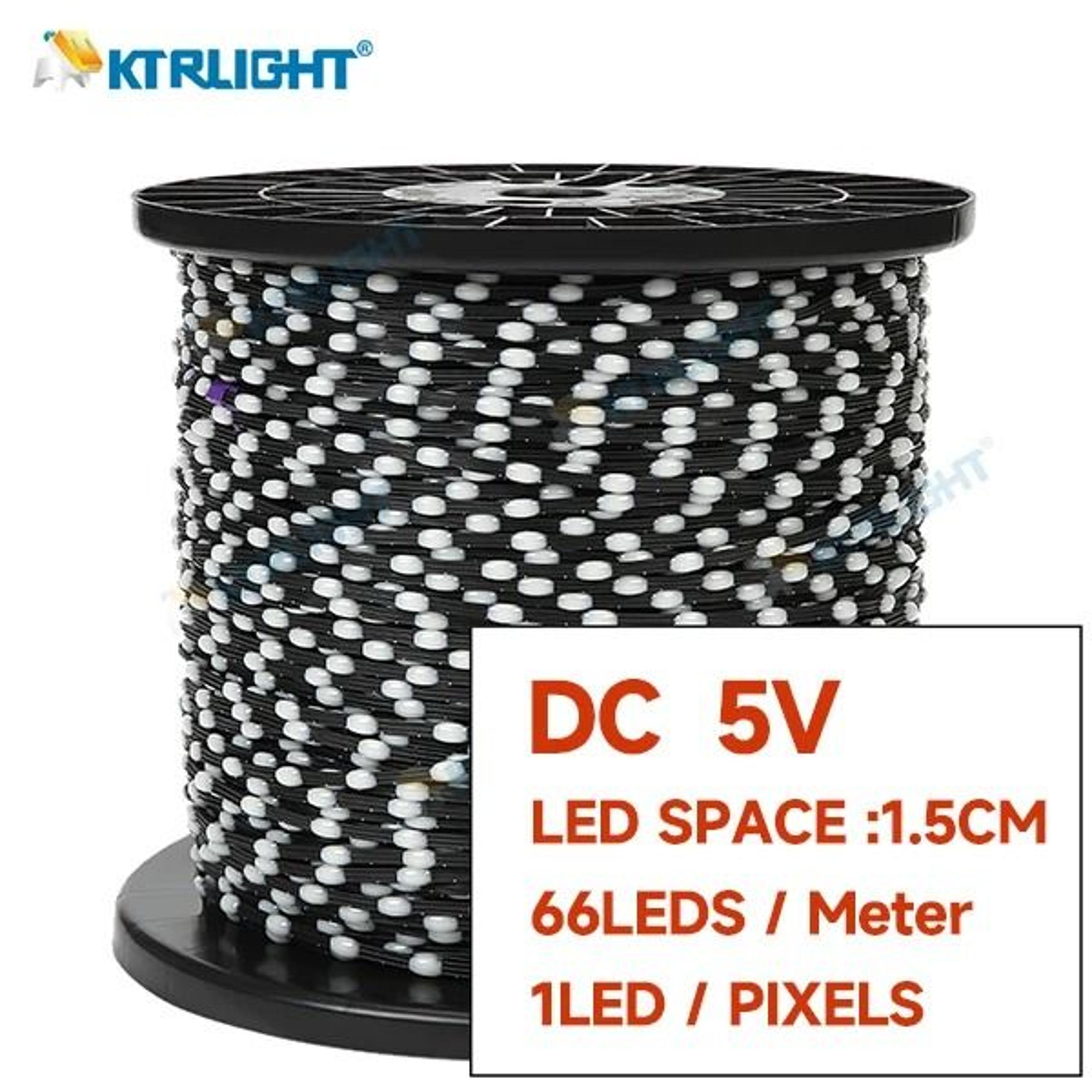 WS2811 Addressable RGB LED Curtain Light Wire Programmable String Lights 7